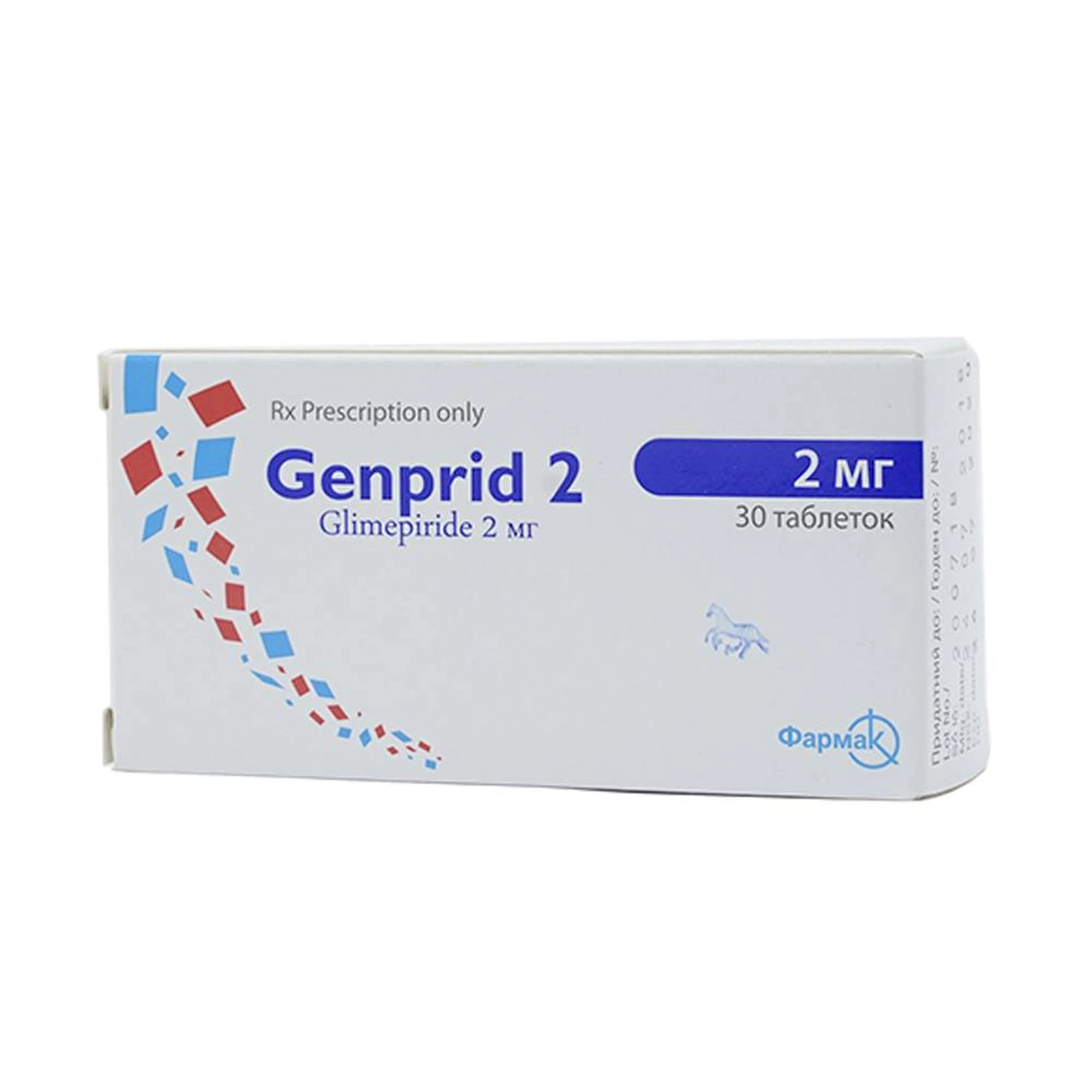 Thuốc Genprid 2 FARKMAK điều trị đái tháo đường típ 2 (3 vỉ x 10 viên)