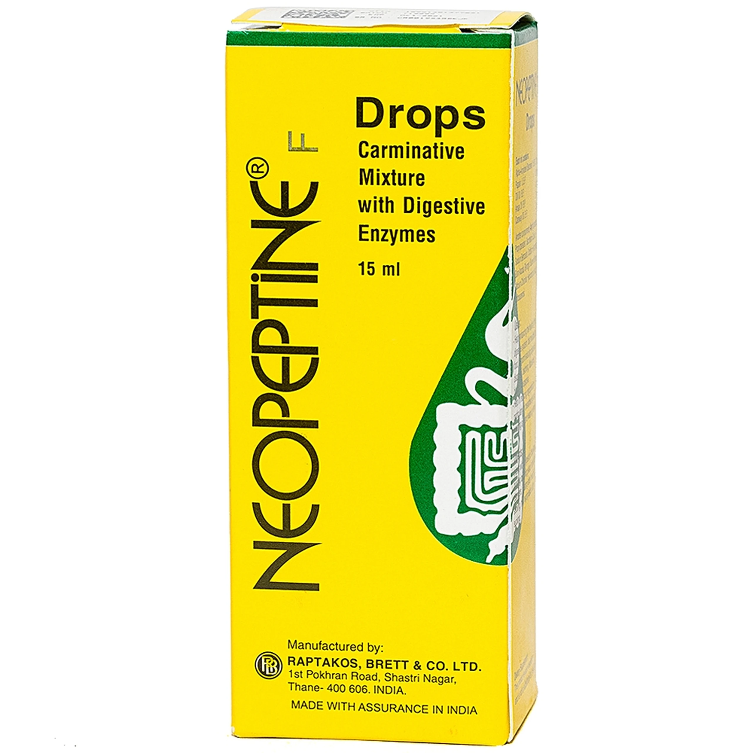 Hỗ trợ tăng cường tiêu hóa Neopeptine F Drops Raptakos (15ml)