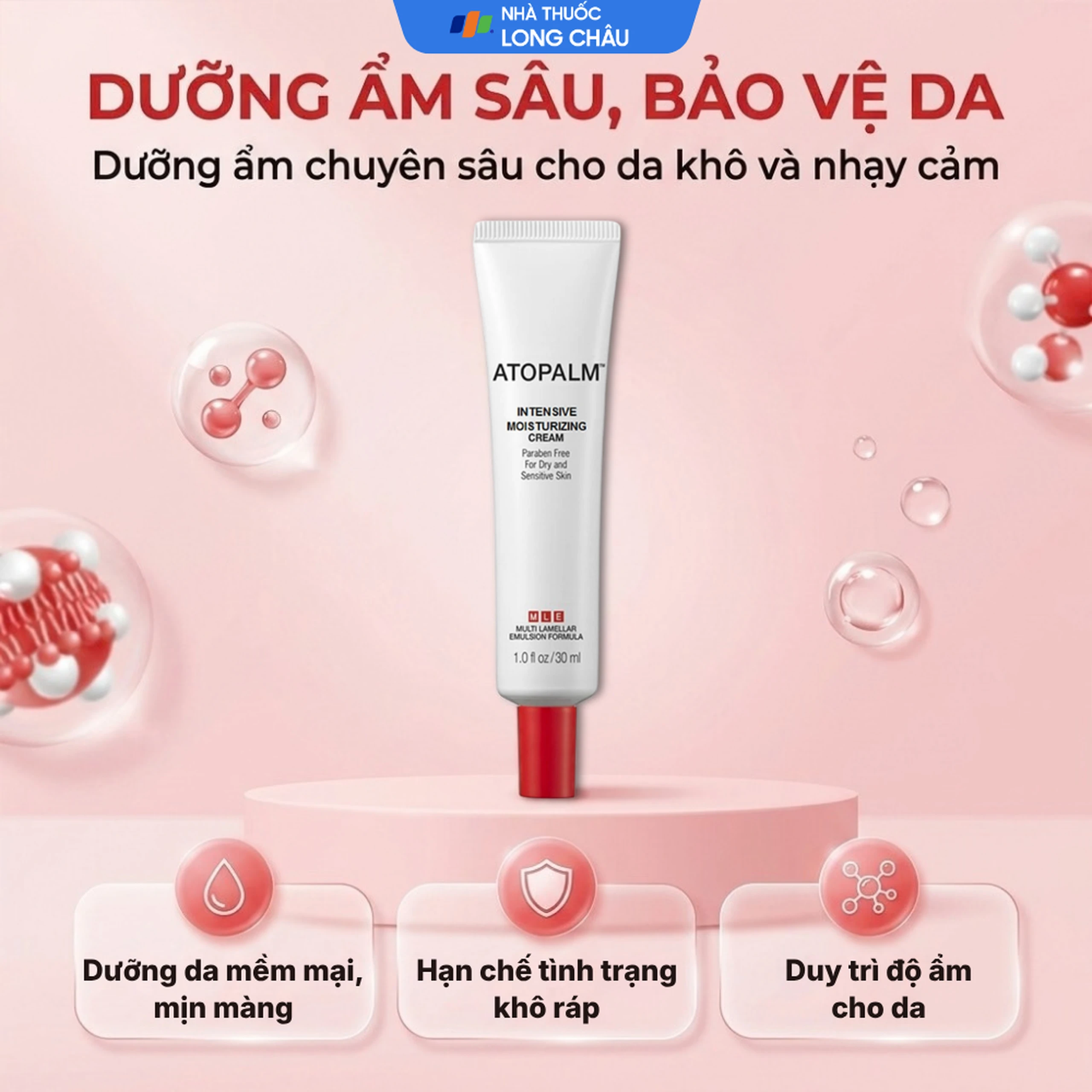 Kem bôi viêm da cơ địa, dưỡng ẩm Atopalm I.M. Cream 30ml 2