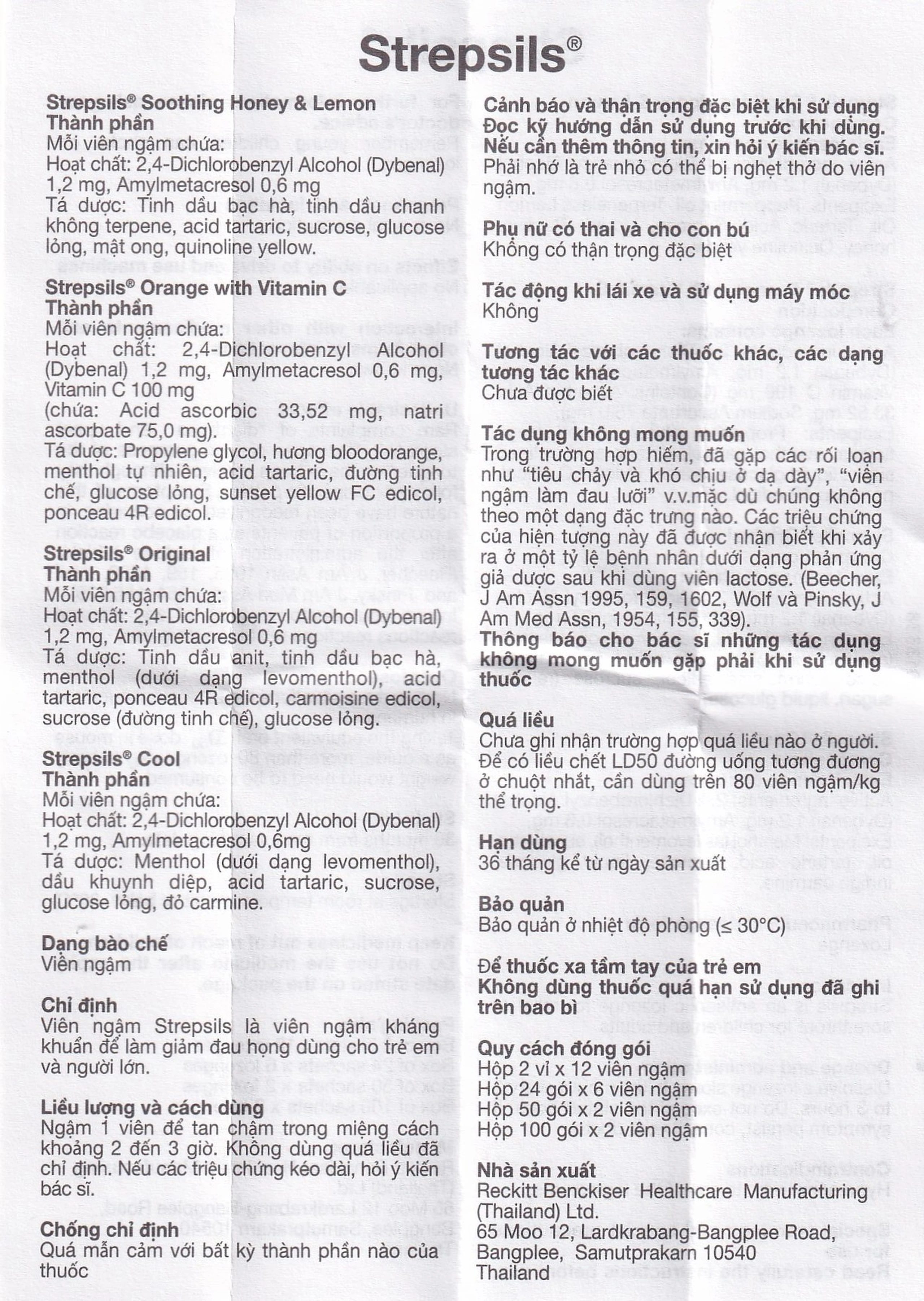 Viên ngậm Strepsils Soothing mật ong & chanh giảm đau họng (50 gói x 2 viên)