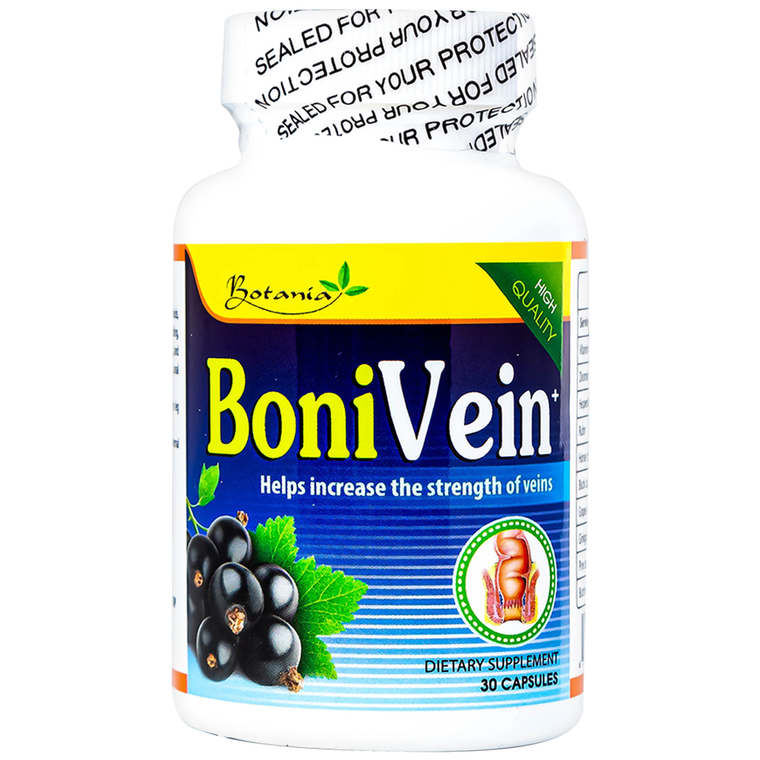 Viên uống hỗ trợ tăng sức bền của tĩnh mạch BoniVein Botania (30 viên)