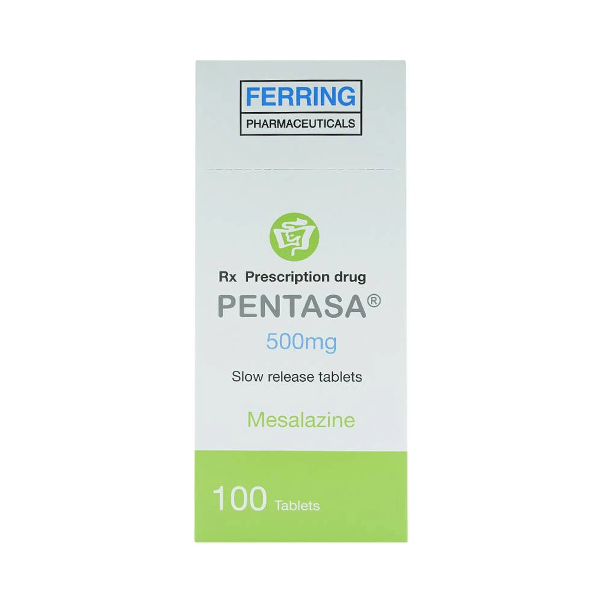 Viên nén Pentasa 500mg Ferring điều trị viêm loét đại tràng, bệnh Crohn (10 vỉ x 10 viên)