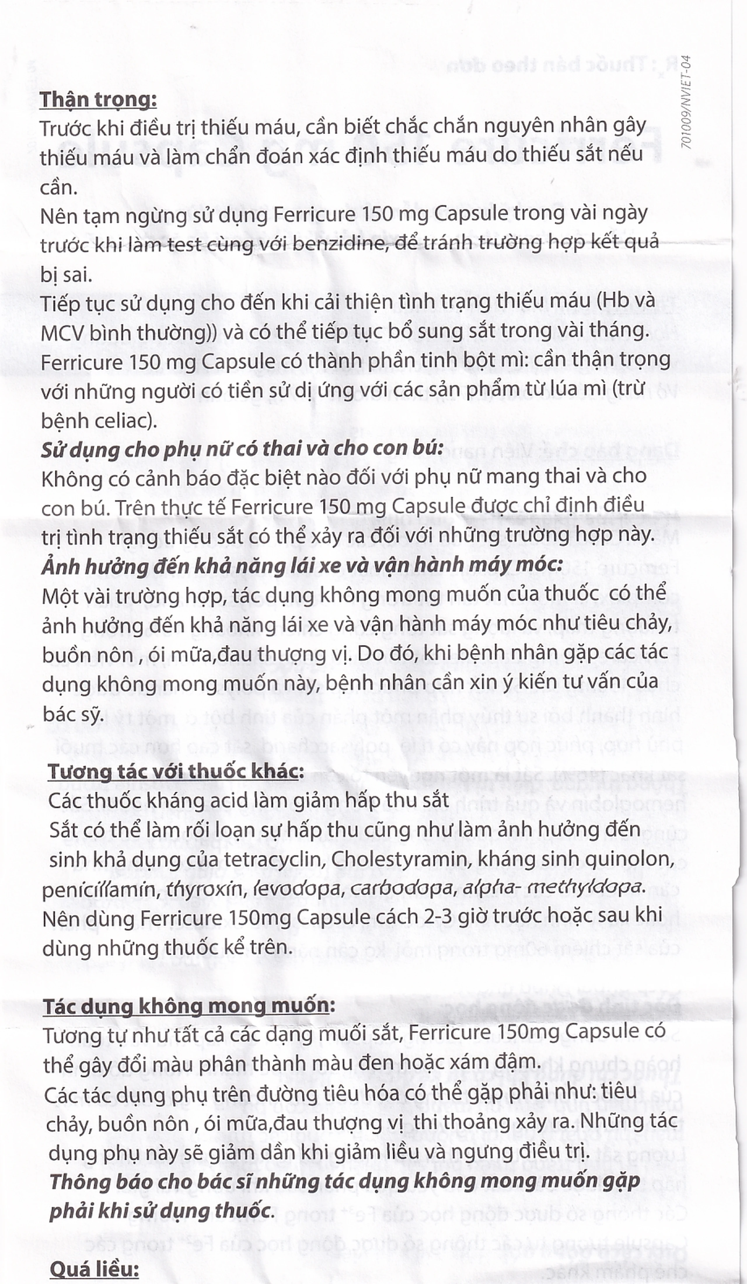 Thuốc Ferricure 150mg Trenker điều trị thiếu sắt, thiếu máu do thiếu sắt (2 vỉ x 14 viên)