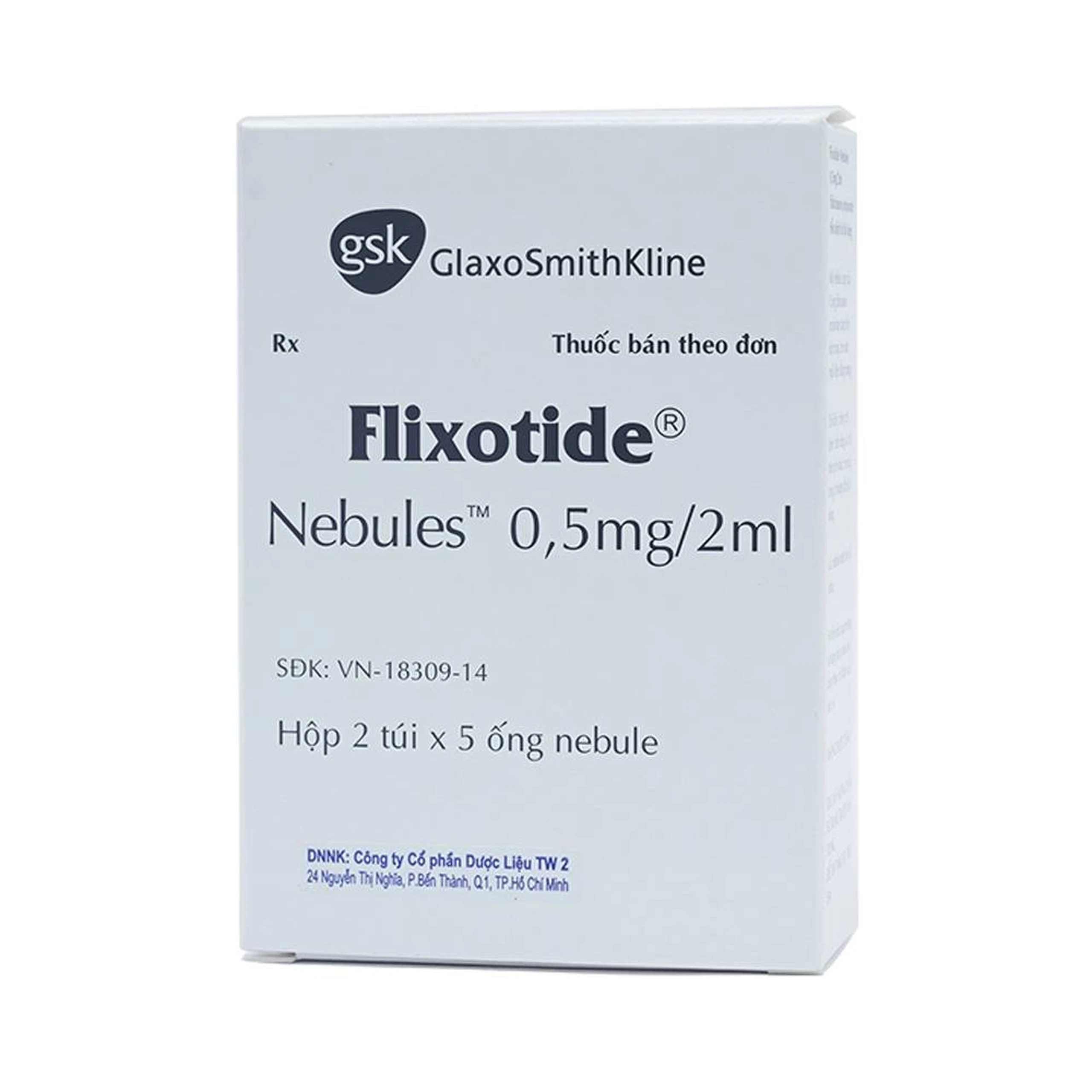 Khí dung Flixotide 0.5mg GSK điều trị hen phế quản (10 ống x 2ml)