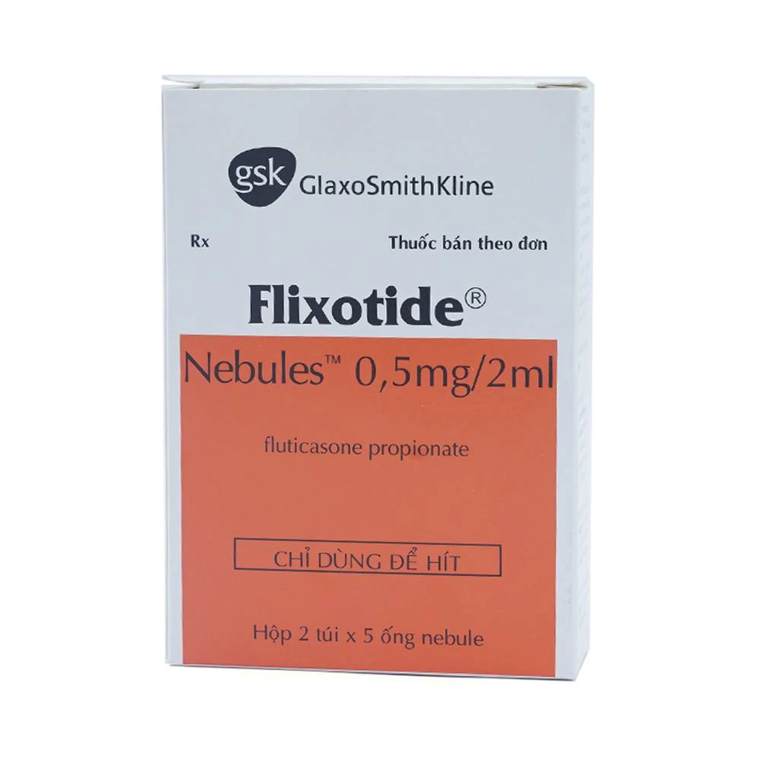 Khí dung Flixotide 0.5mg GSK điều trị hen phế quản (10 ống x 2ml)