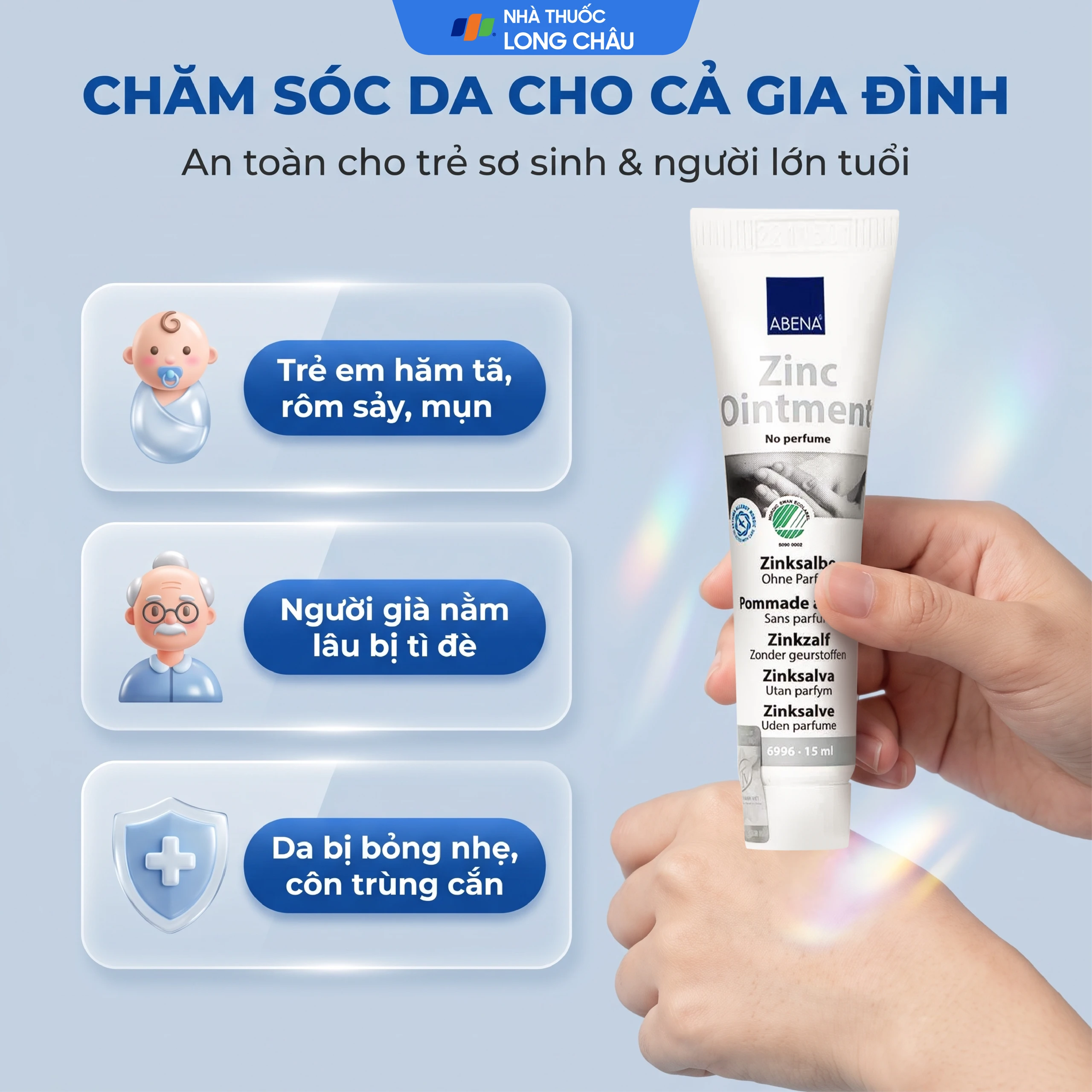 Kem bôi Abena Zinc Ointment giảm viêm da, xoa dịu vết cắn nhanh chóng (15ml) 4