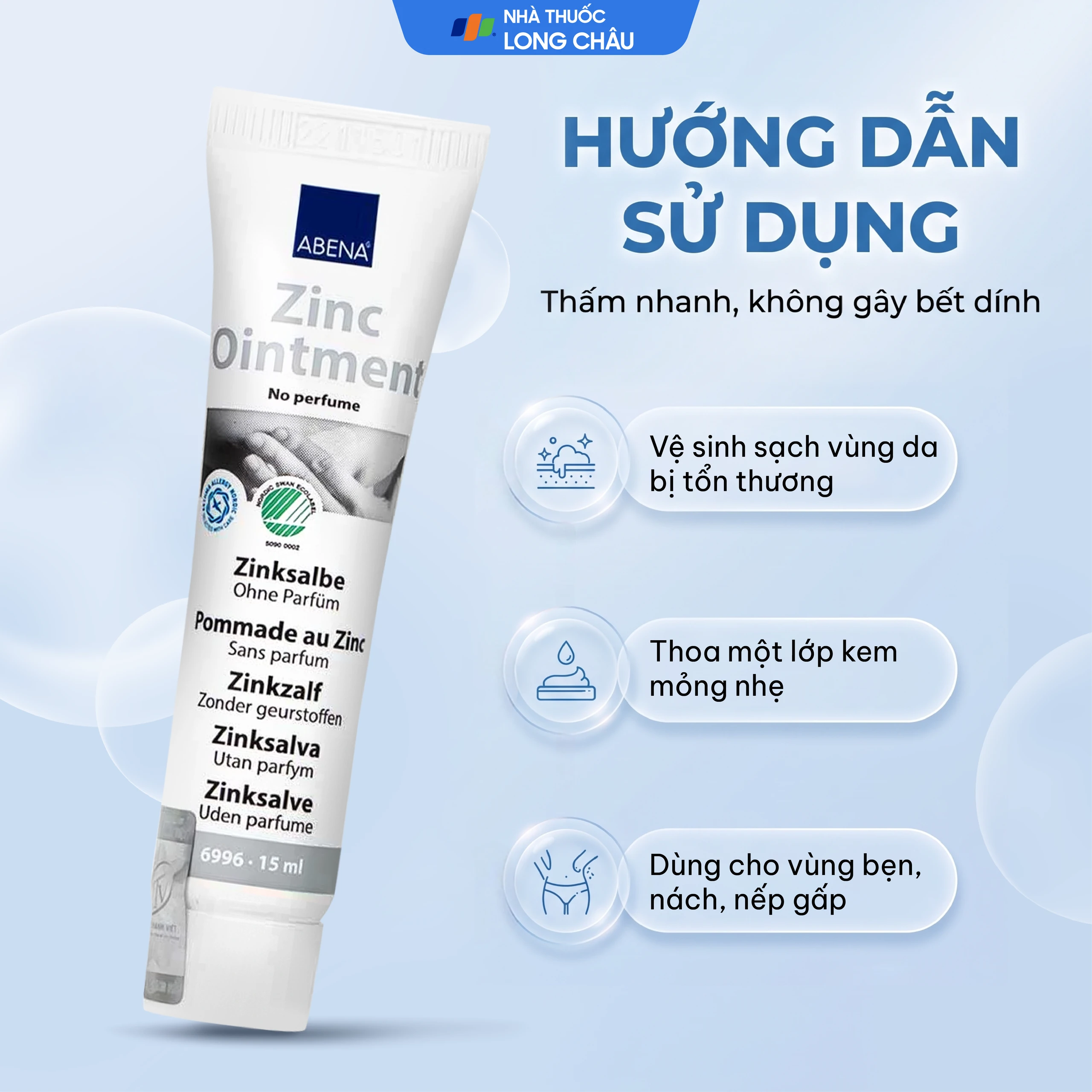 Kem bôi Abena Zinc Ointment giảm viêm da, xoa dịu vết cắn nhanh chóng (15ml) 5