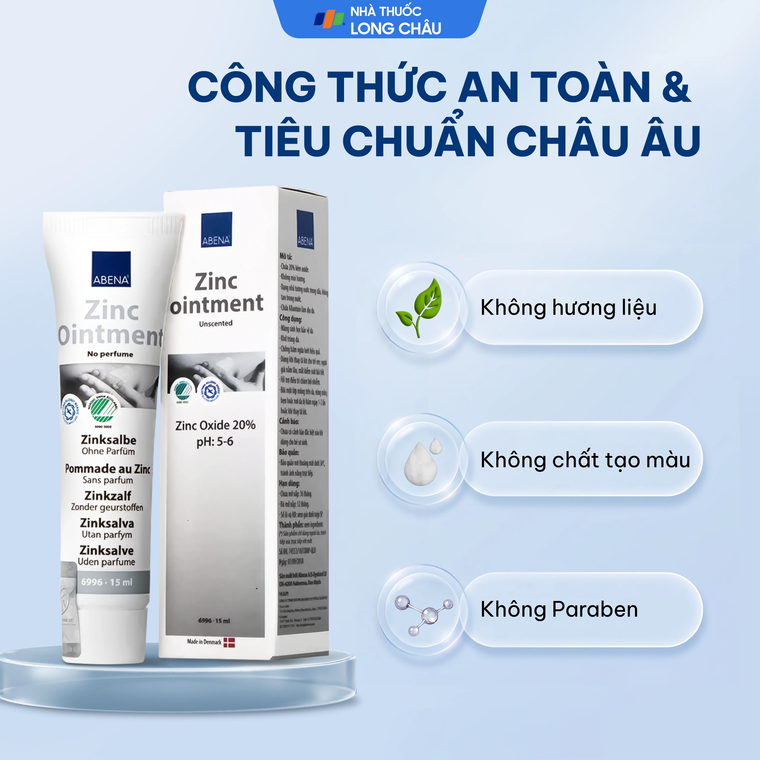 Kem bôi Abena Zinc Ointment giảm viêm da, xoa dịu vết cắn nhanh chóng (15ml) 6