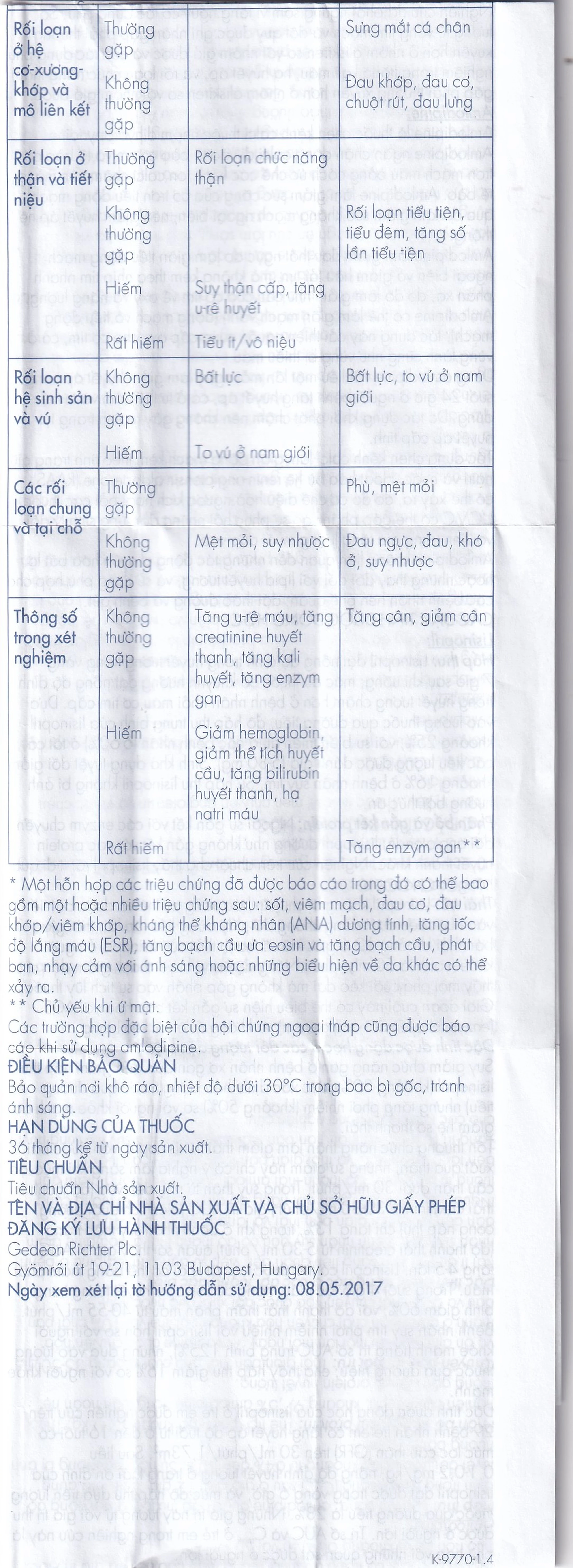 Viên nén Lisonorm Gedeon điều trị tăng huyết áp vô căn (3 vỉ x 10 viên)