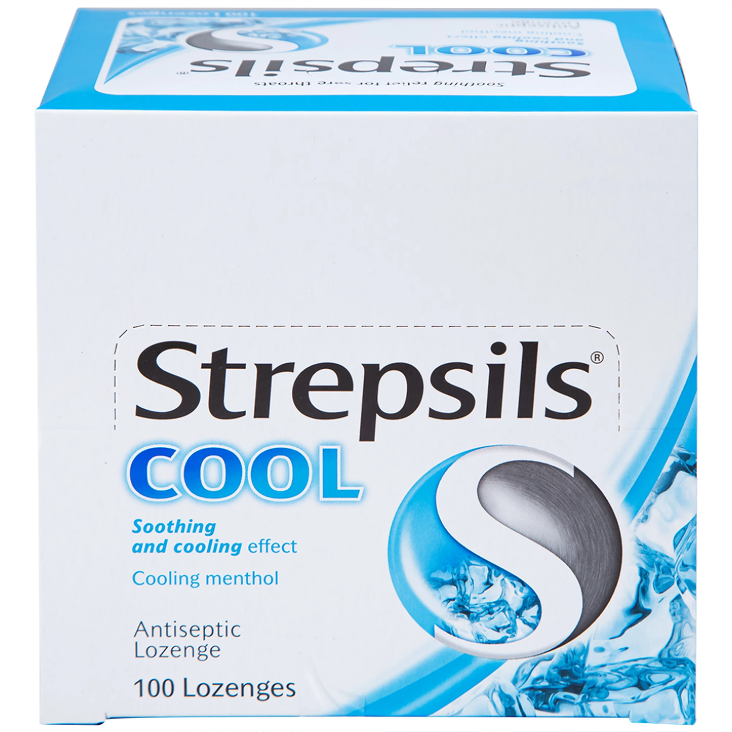 Viên ngậm Strepsils Cool Reckitt Benckiser giảm đau họng (50 gói x 2 viên)
