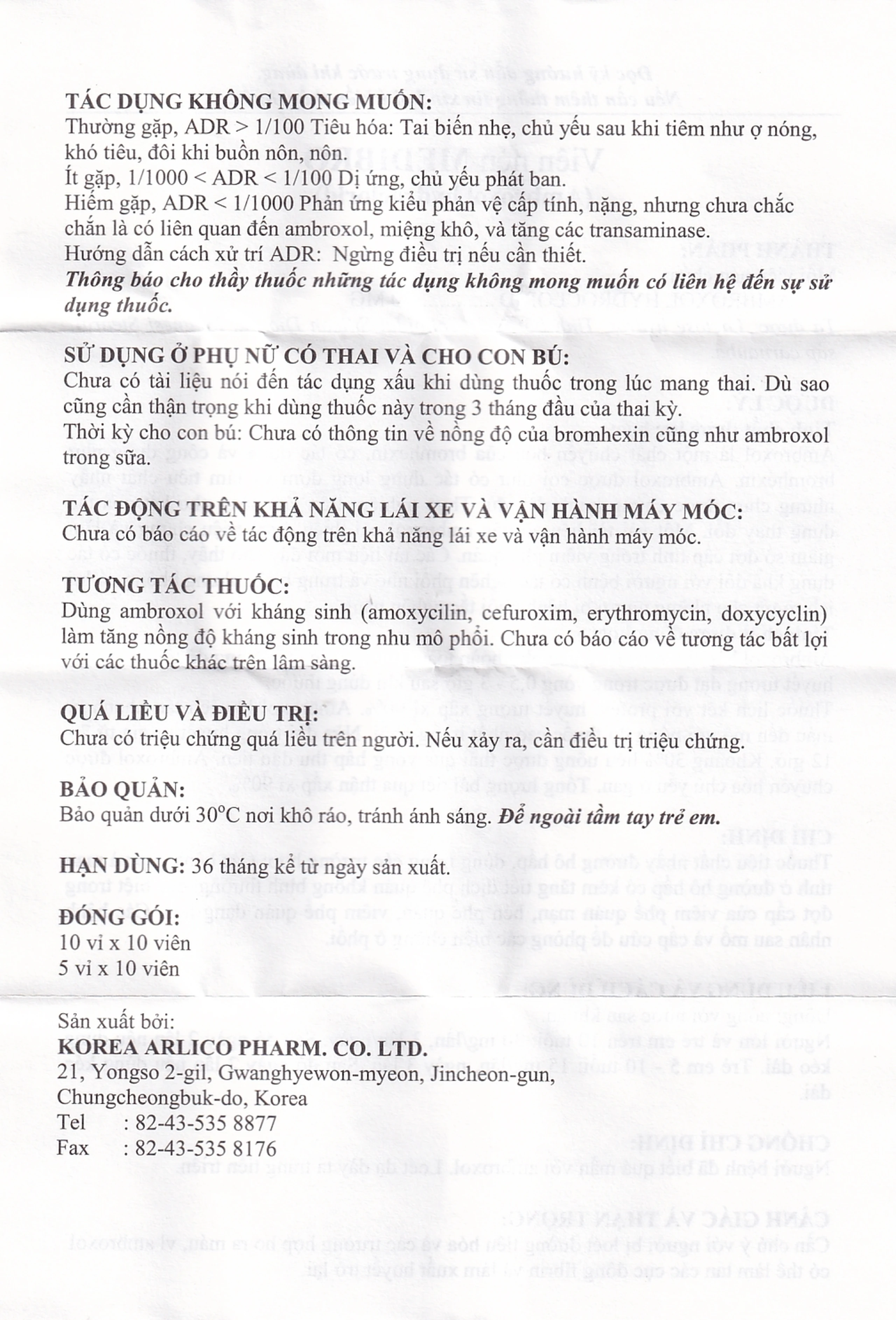 Viên nén Medibro 30mg Arlico tiêu chất nhầy đường hô hấp (10 vỉ x 10 viên)