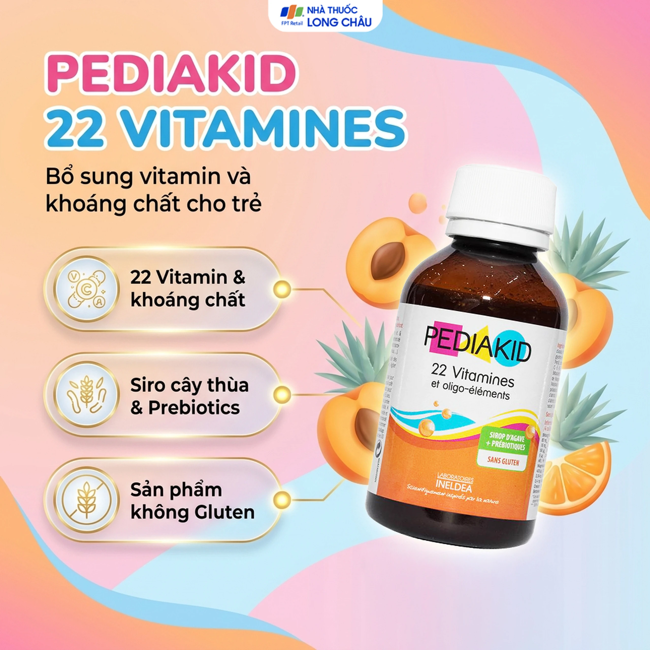 Siro giúp bổ sung vitamin và khoáng chất Pediakid 22 Vitamines (125ml) 2