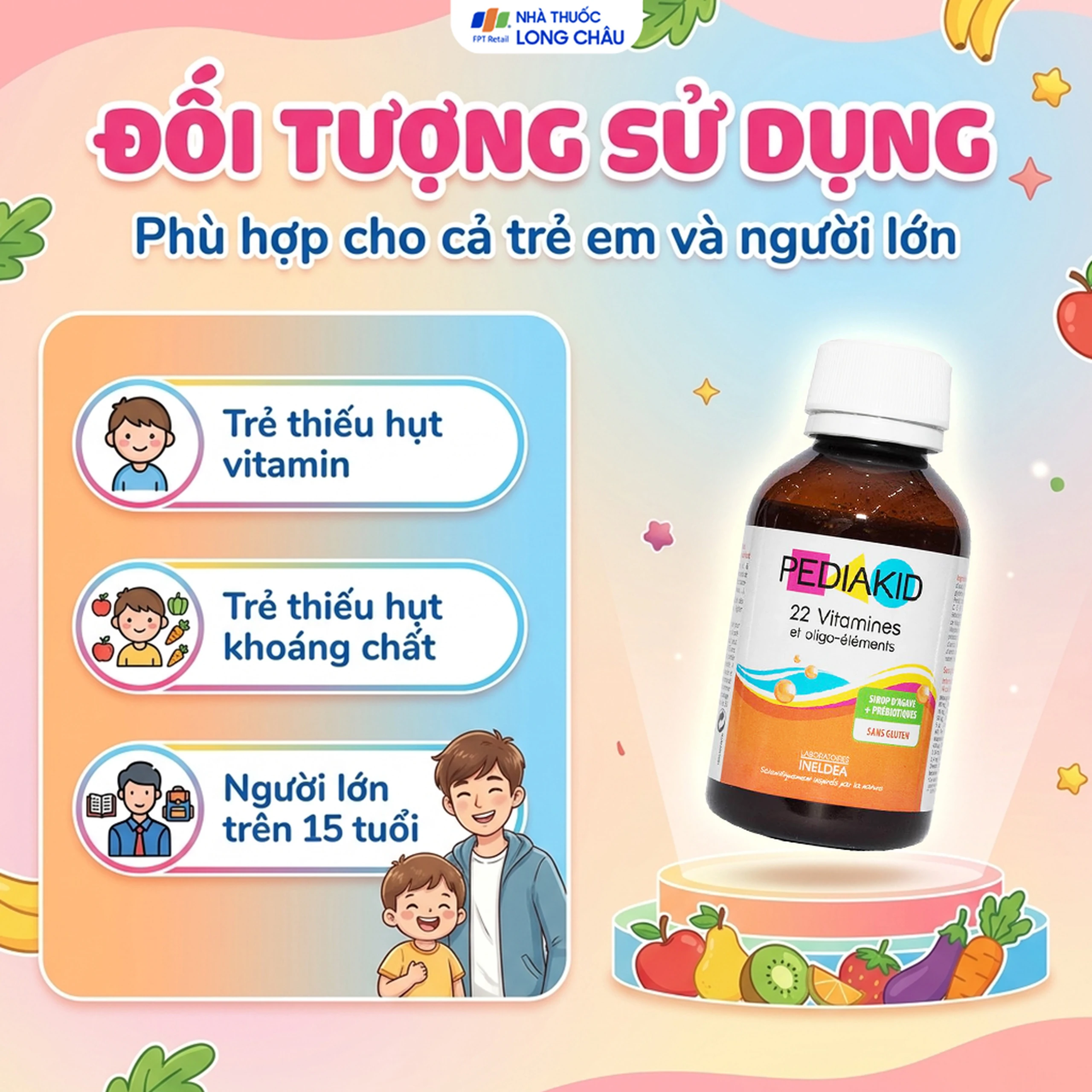 Siro giúp bổ sung vitamin và khoáng chất Pediakid 22 Vitamines (125ml) 4