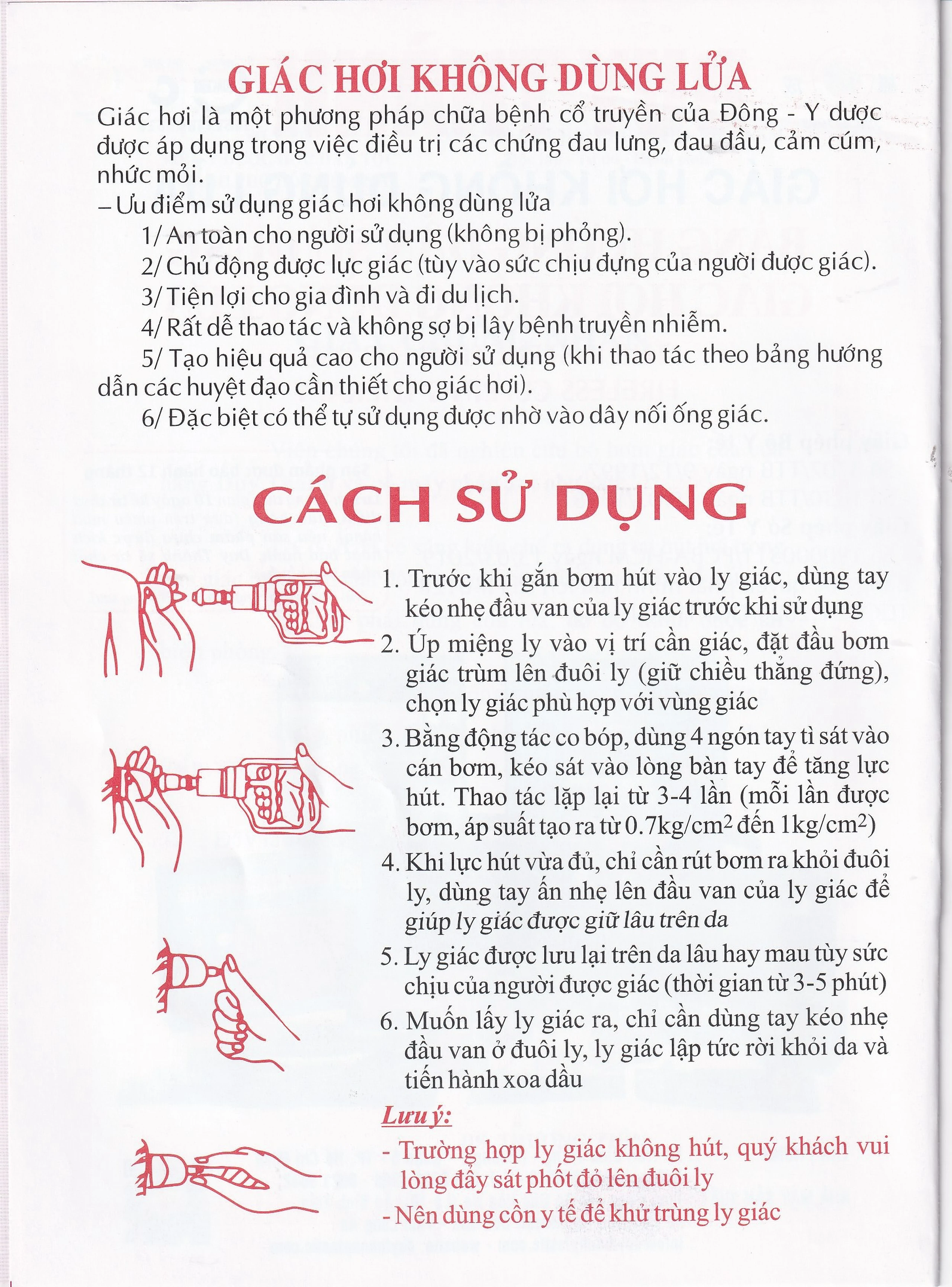 Bộ dụng cụ giác hơi không dùng lửa Duy Thành YGH02 hỗ trợ điều trị các triệu chứng đau lưng, đau đầu, cảm cúm, nhức mỏi