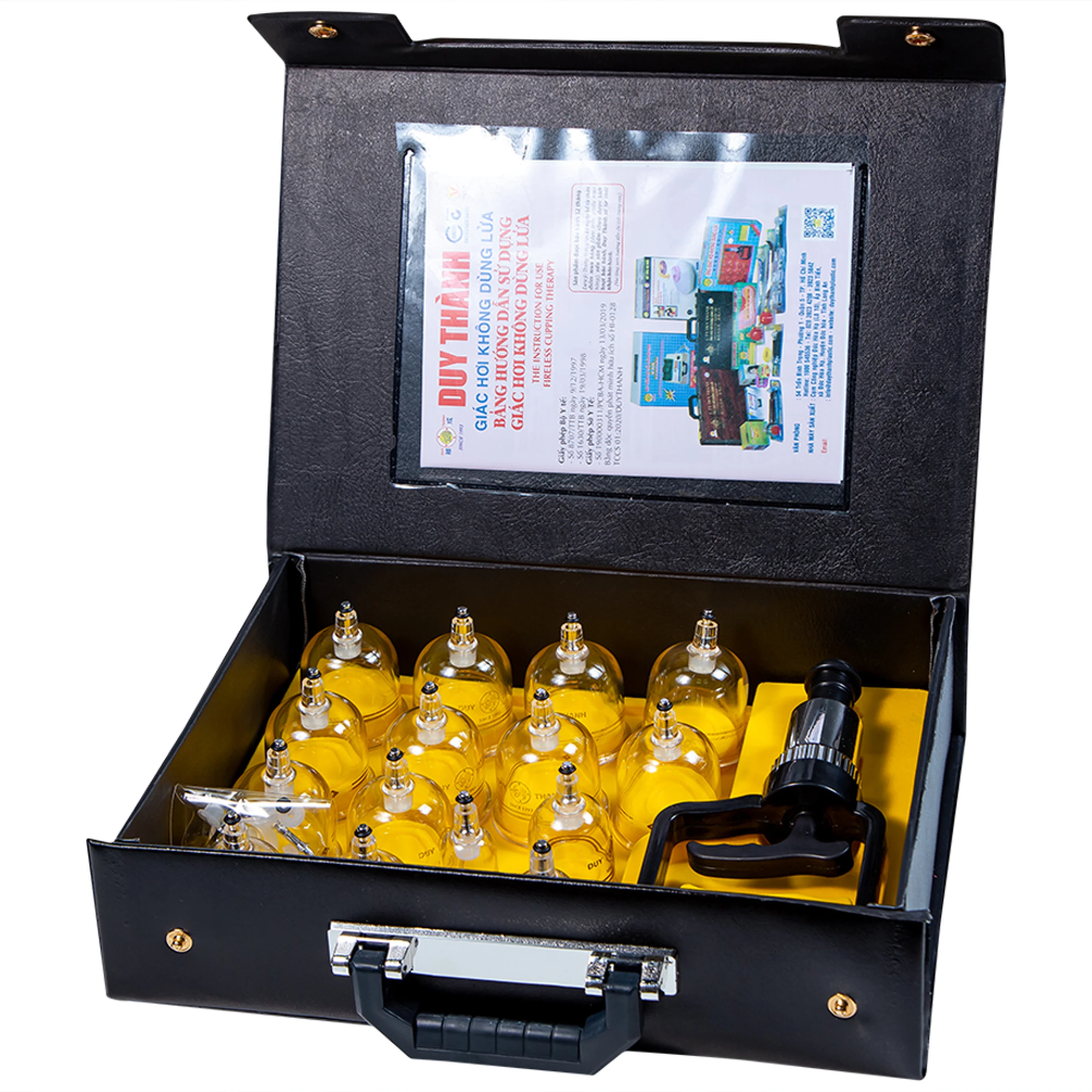 Bộ dụng cụ giác hơi không dùng lửa Duy Thành YGH02 hỗ trợ điều trị các triệu chứng đau lưng, đau đầu, cảm cúm, nhức mỏi