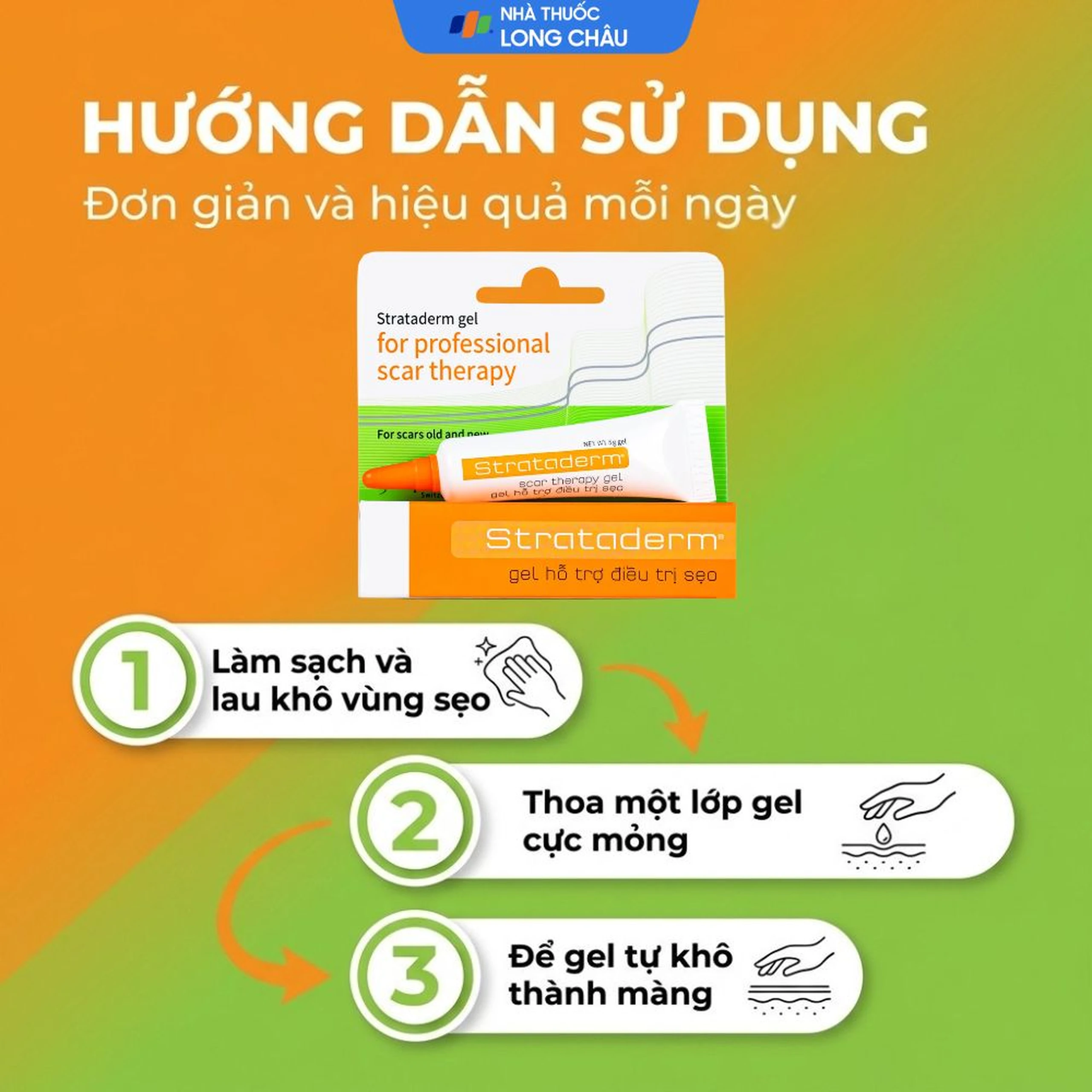 Kem bôi sẹo lồi, sẹo lâu năm Strataderm 5g 5