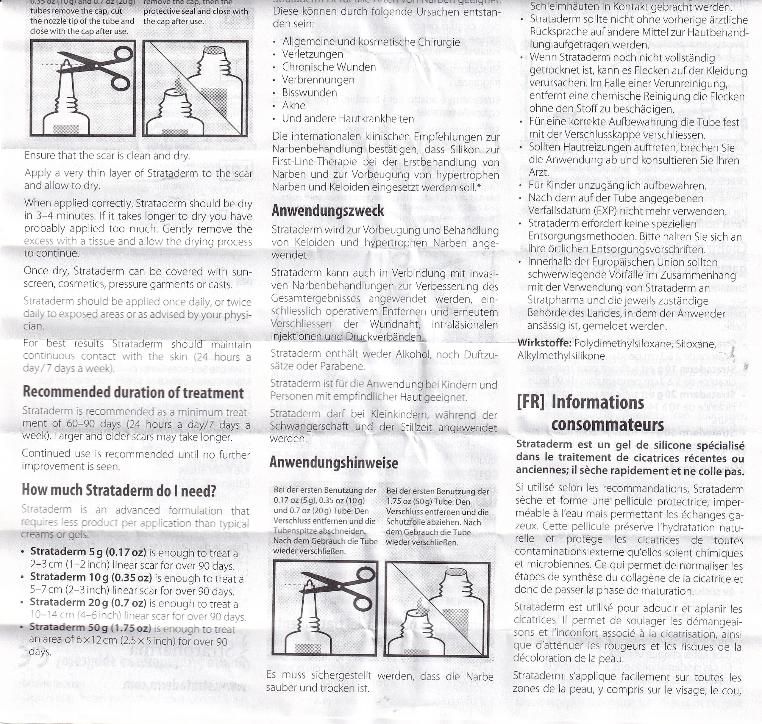 Kem bôi sẹo lồi, sẹo lâu năm Strataderm 5g