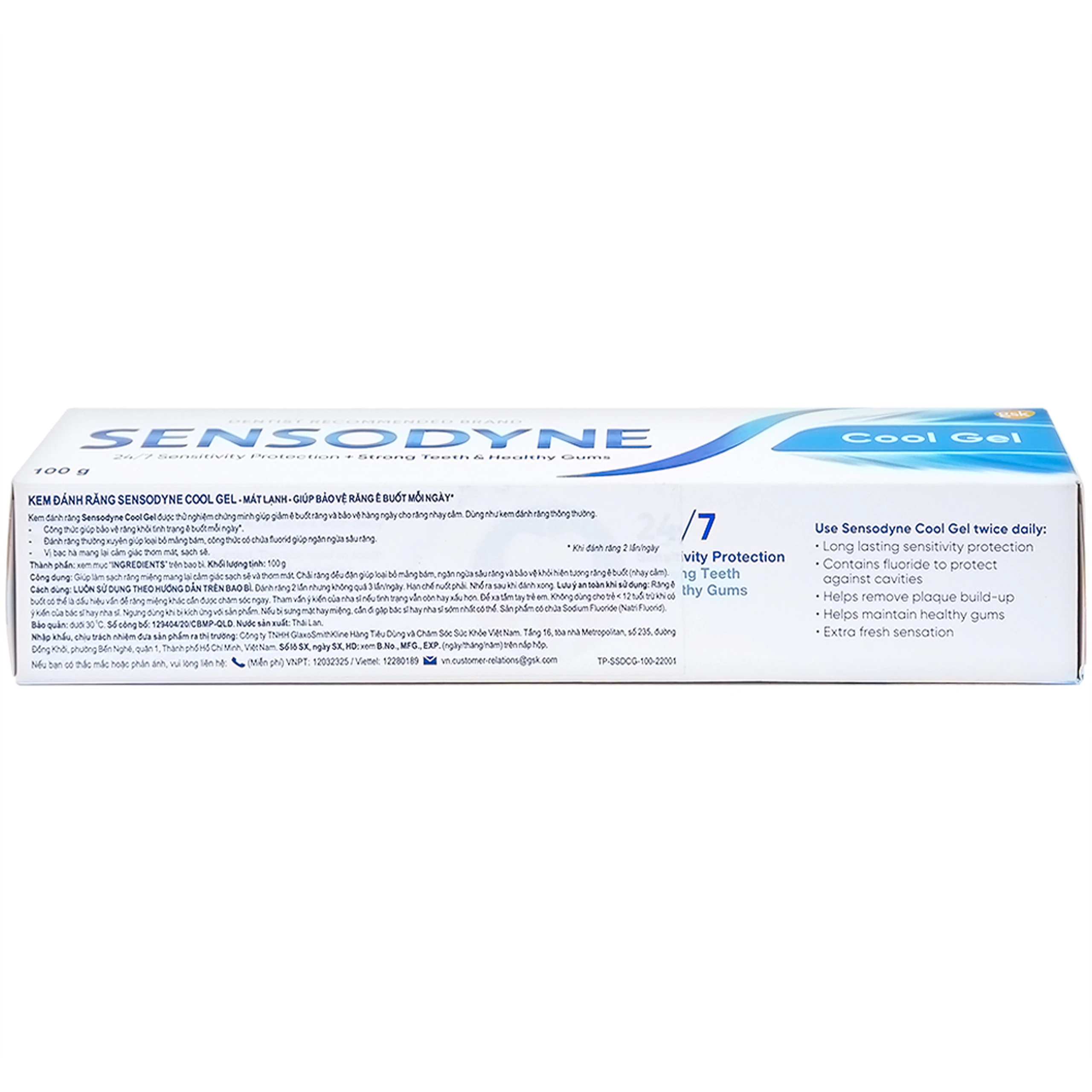 Kem đánh răng Sensodyne Cool Gel mát lạnh, bảo vệ răng ê buốt mỗi ngày (100g)