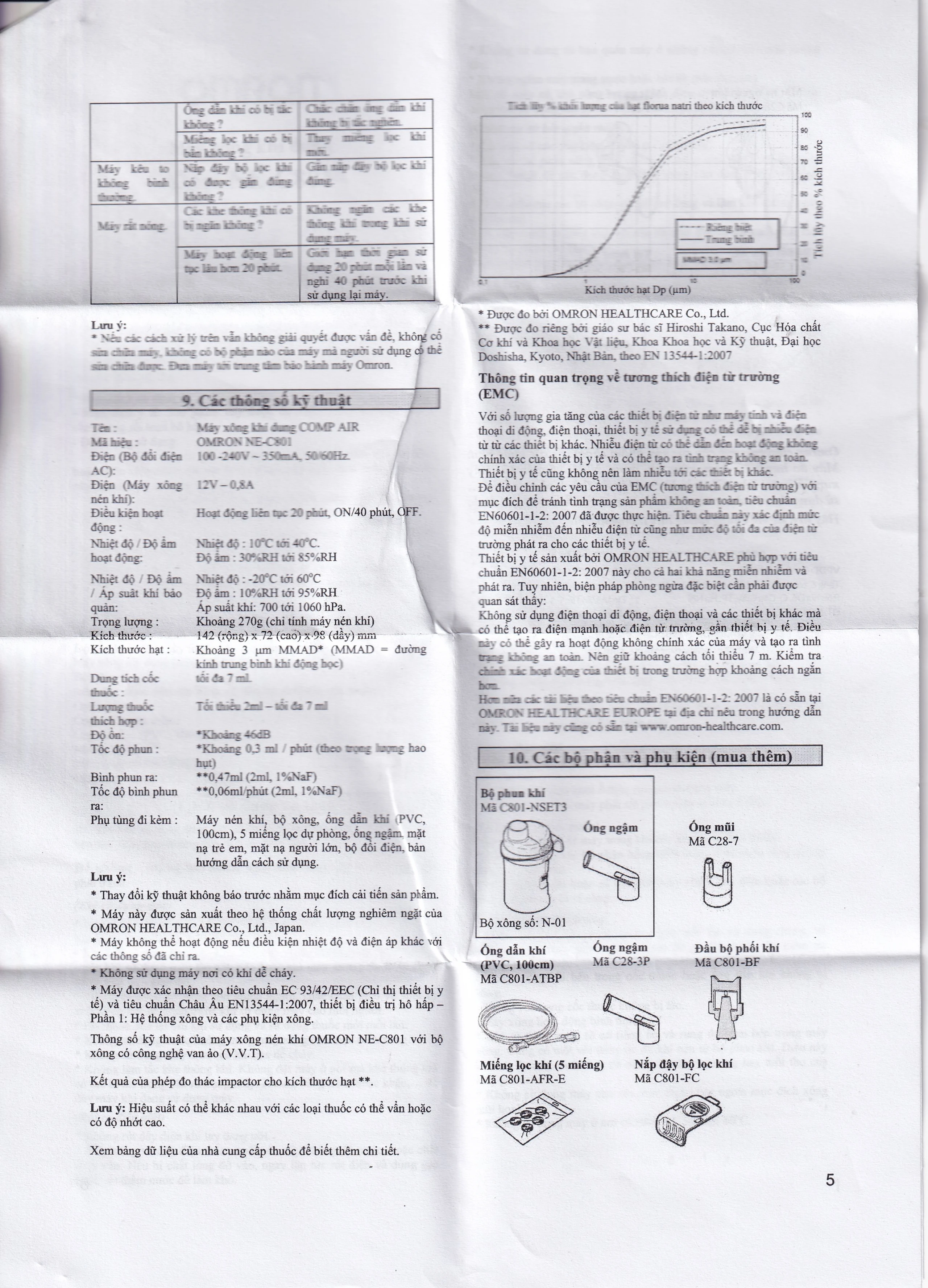 Máy xông khí dung Omron NE C801 hỗ trợ điều trị bệnh lý về đường hô hấp