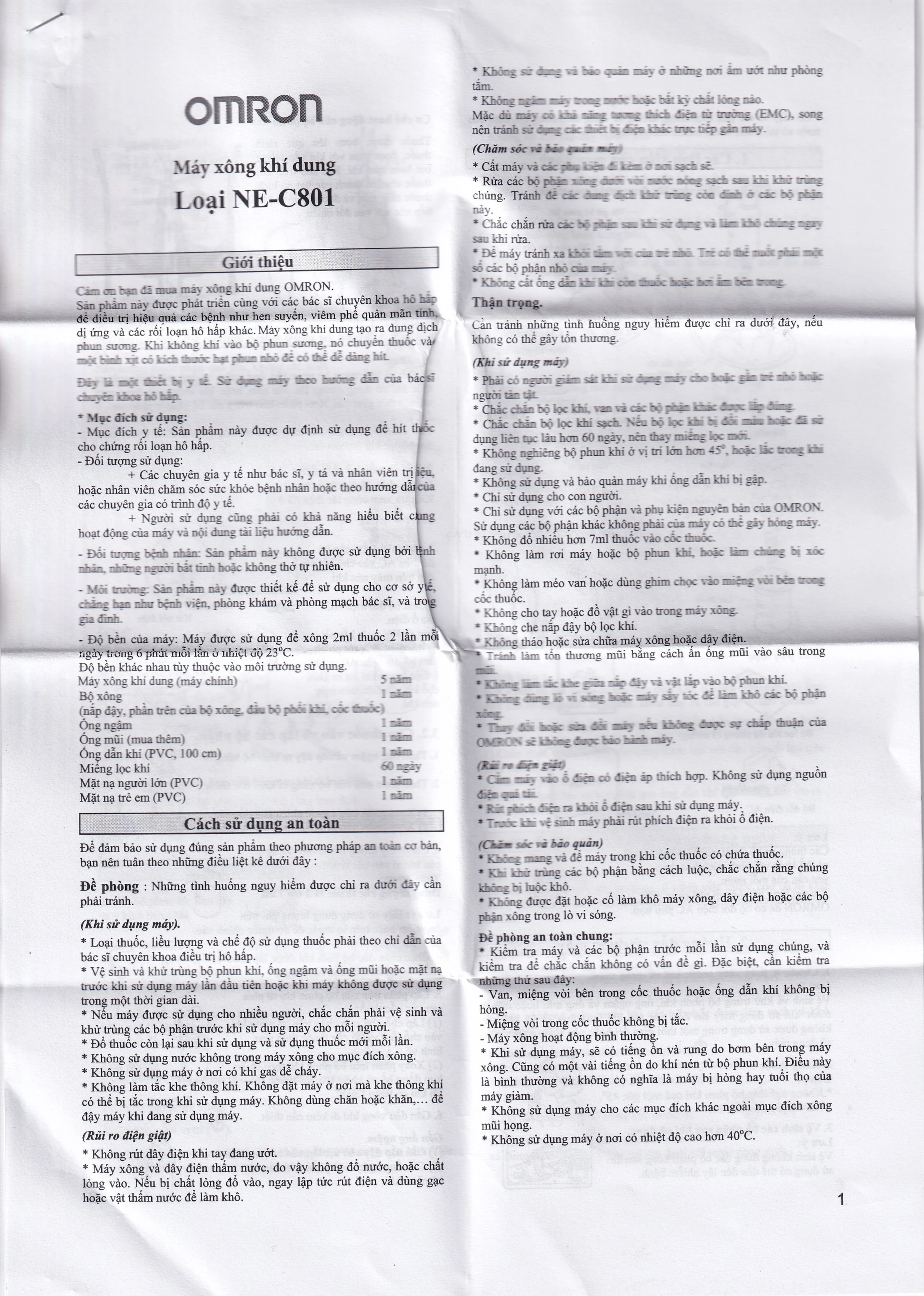 Máy xông khí dung Omron NE C801 hỗ trợ điều trị bệnh lý về đường hô hấp