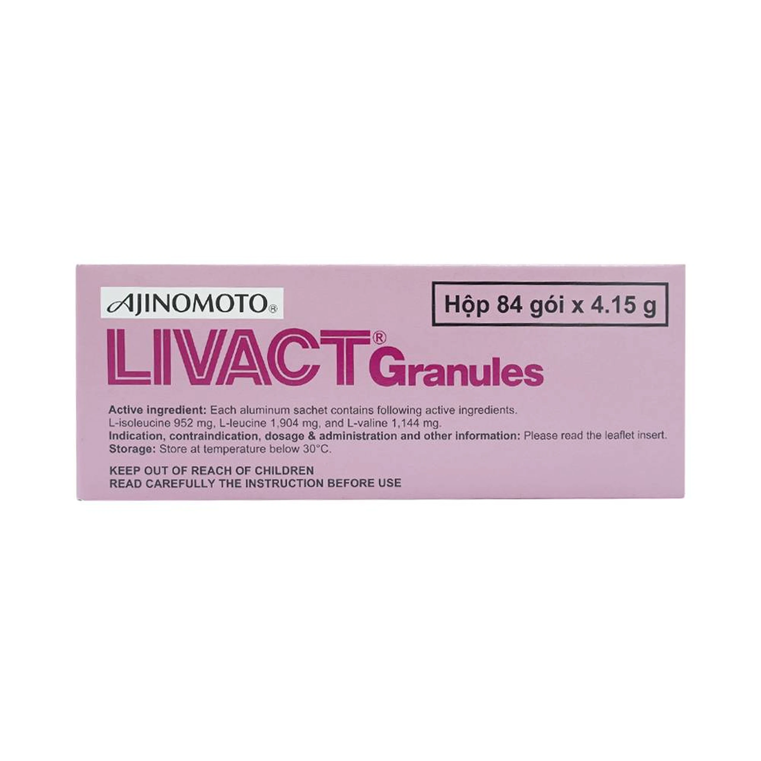Cốm pha dung dịch uống Livact Granules Ajinomoto cải thiện tình trạng giảm albumin máu (84 gói)