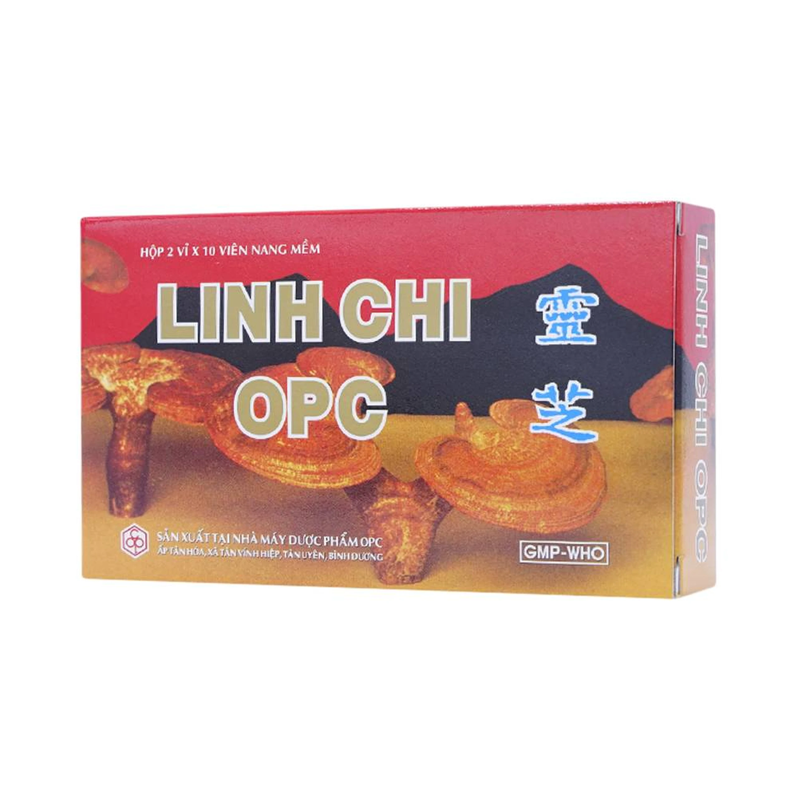 Thuốc Linh Chi OPC điều hòa huyết áp, giảm cholesterol máu, giải độc gan (2 vỉ x 10 viên)