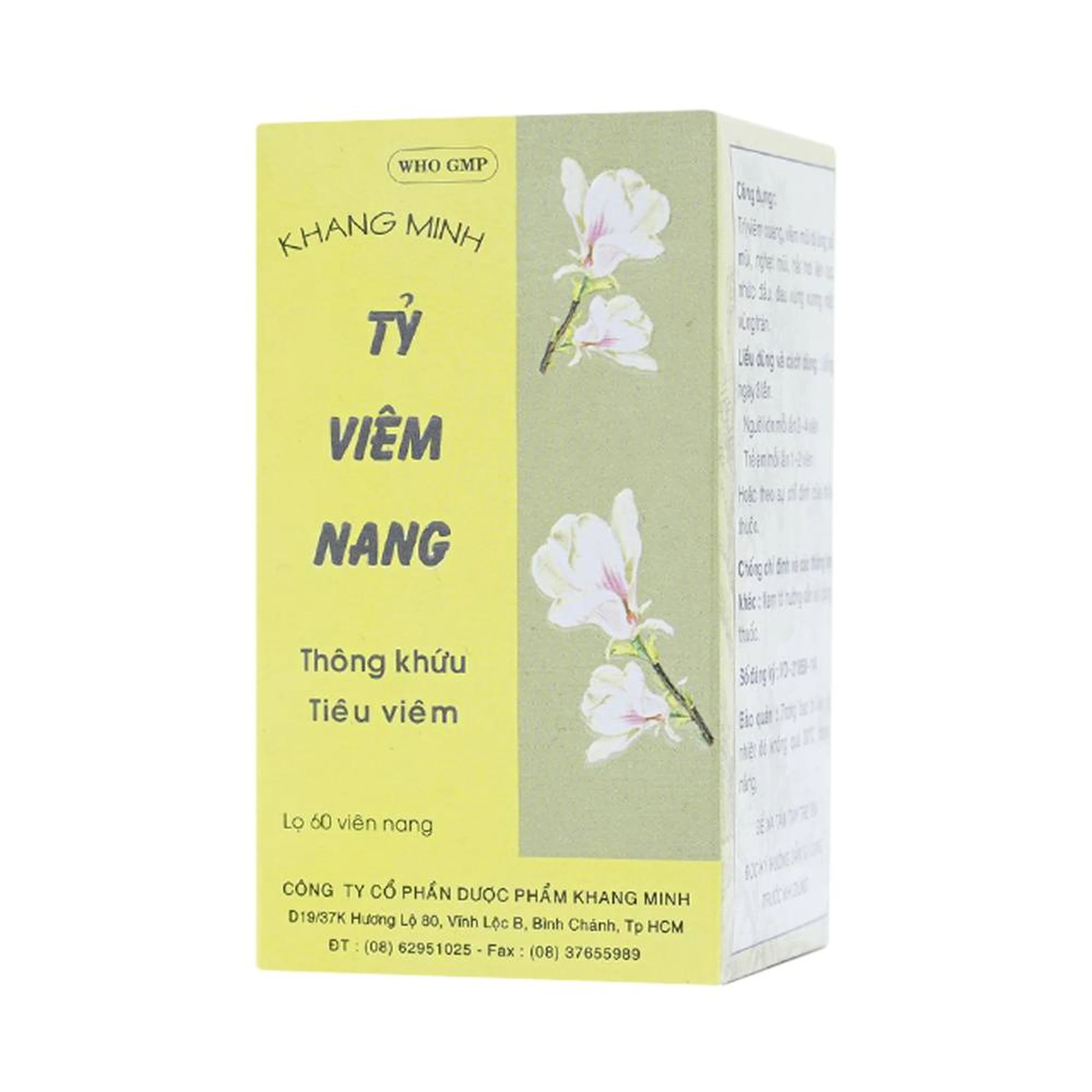 Thuốc Tỷ Viêm Nang Khang Minh điều trị viêm xoang, viêm mũi dị ứng (60 viên)