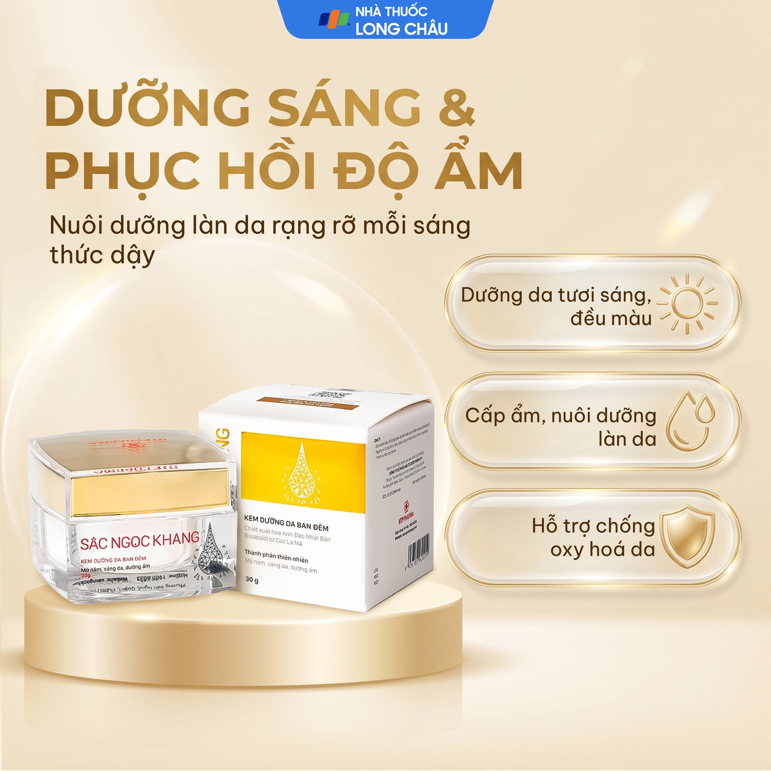 Kem bôi dưỡng da ban đêm Sắc Ngọc Khang 30g 2