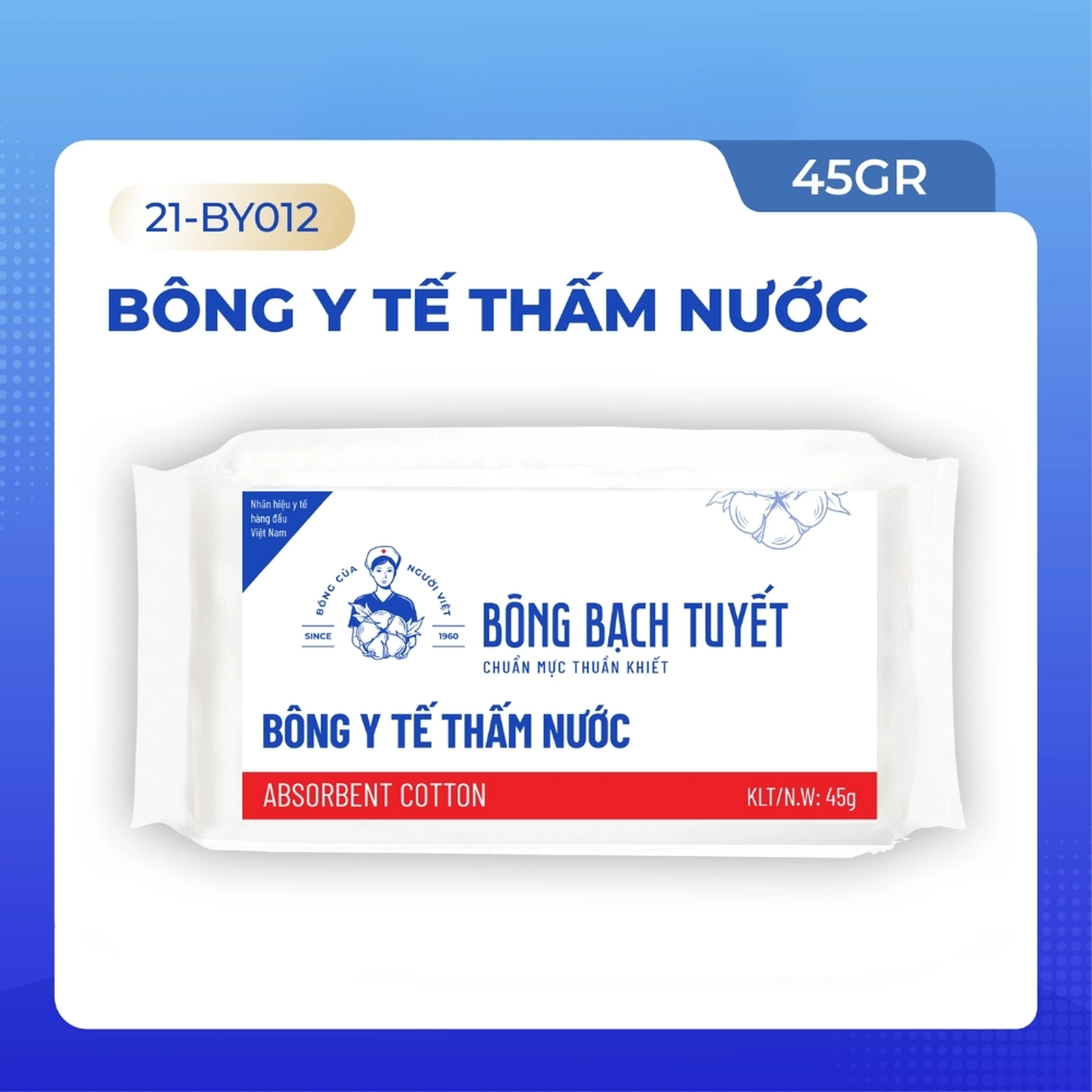 Bông cuộn thấm nước Bạch Tuyết 45g vệ sinh cá nhân và y tế 2