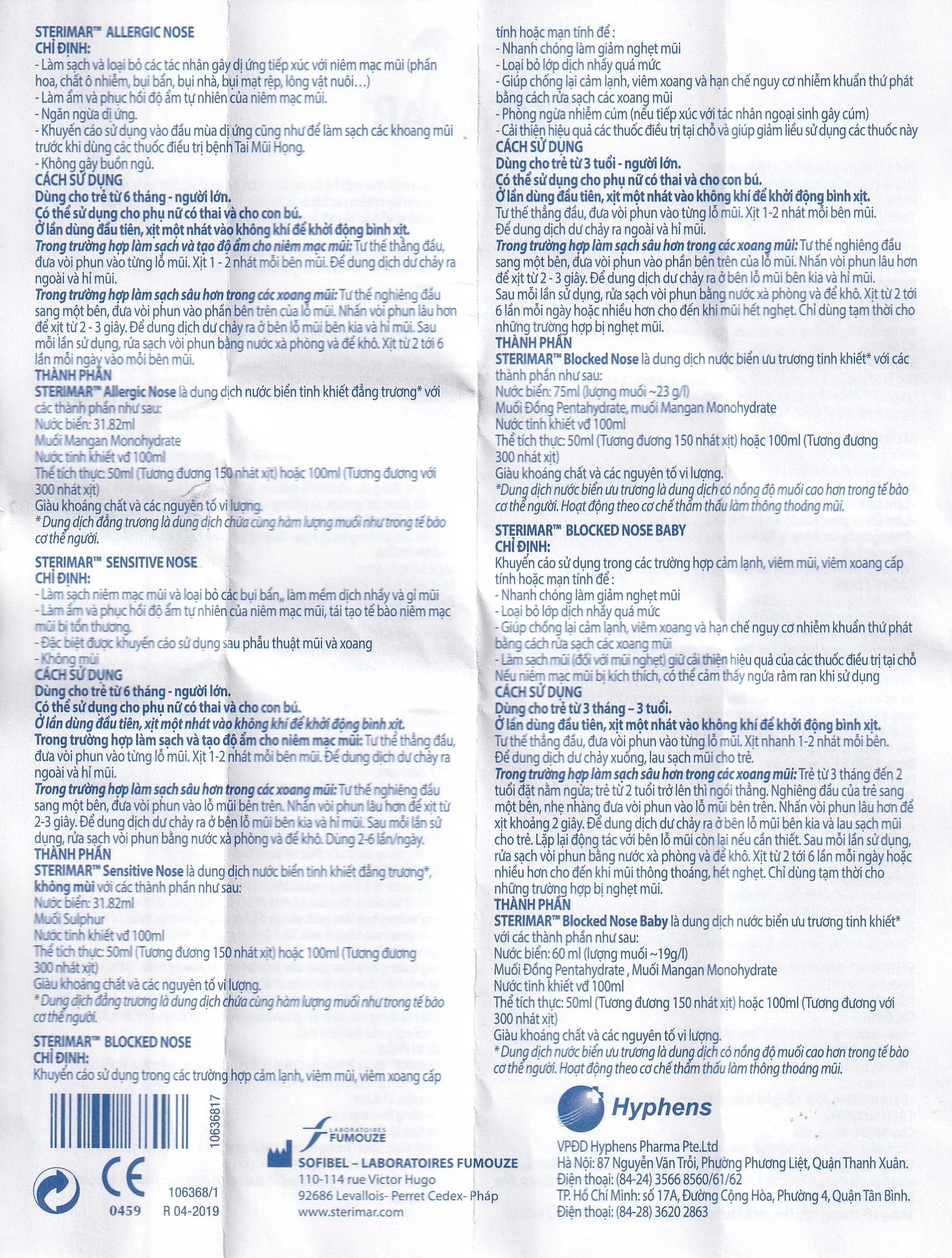 Xịt mũi trẻ em Sterimar Blocked Nose Baby 50ml hỗ trợ giảm viêm mũi, nghẹt mũi cho trẻ từ 3 tháng đến 3 tuổi