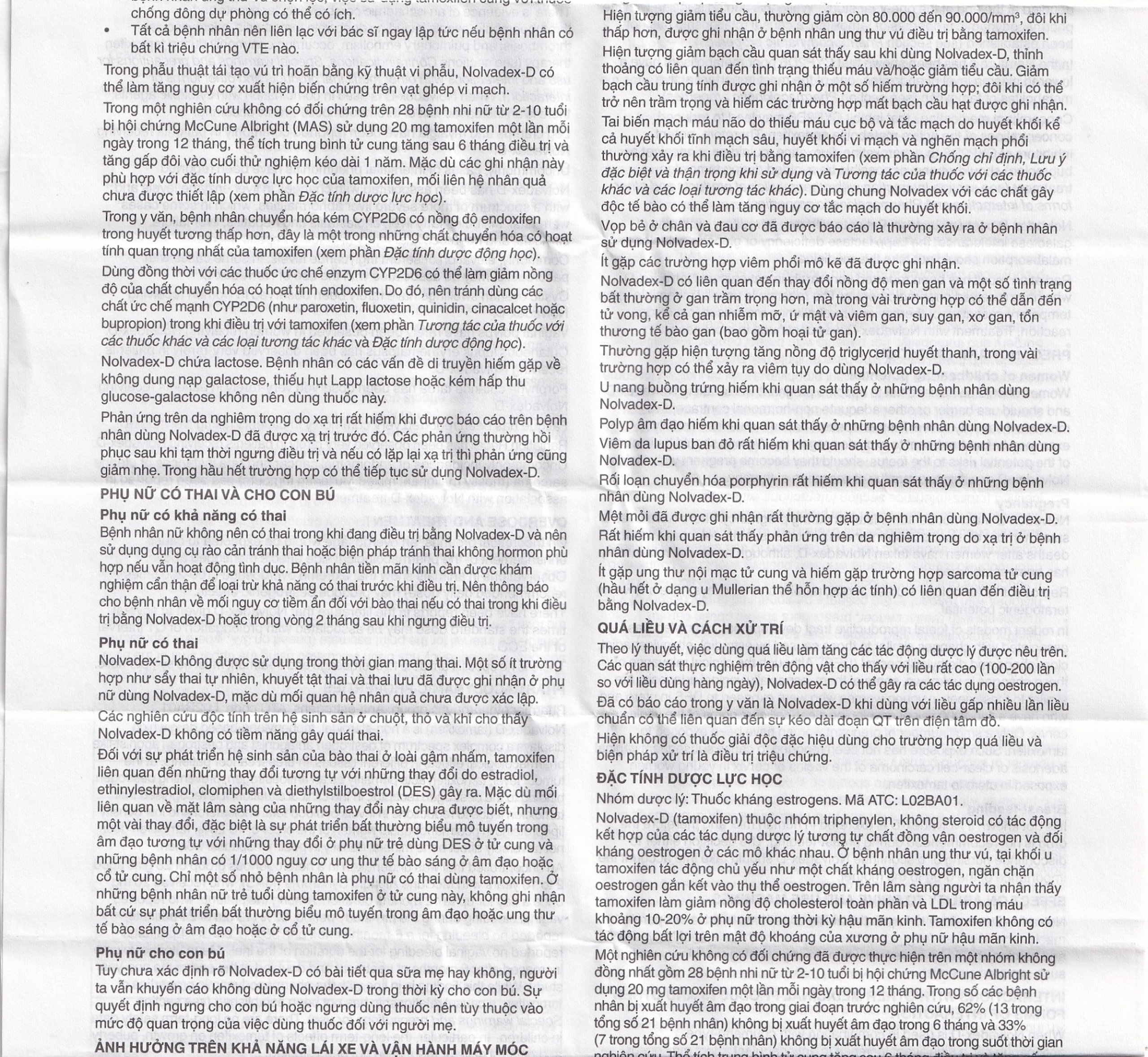 Thuốc Nolvadex-D 20mg AstraZeneca điều trị ung thư vú (3 vỉ x 10 viên)