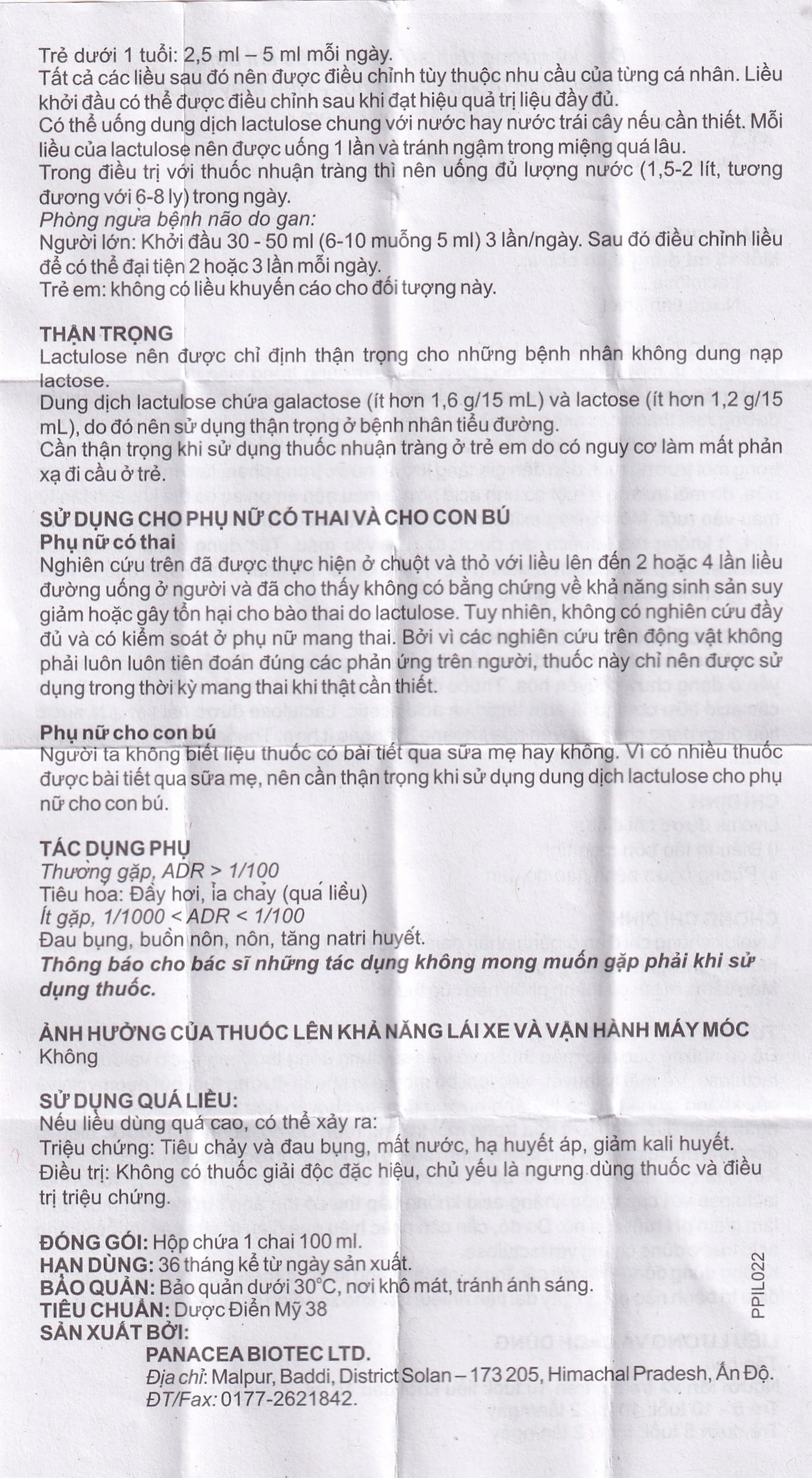 Thuốc Livoluk Pancea Biotec điều trị táo bón, phòng ngừa bệnh não go gan (100 ml)