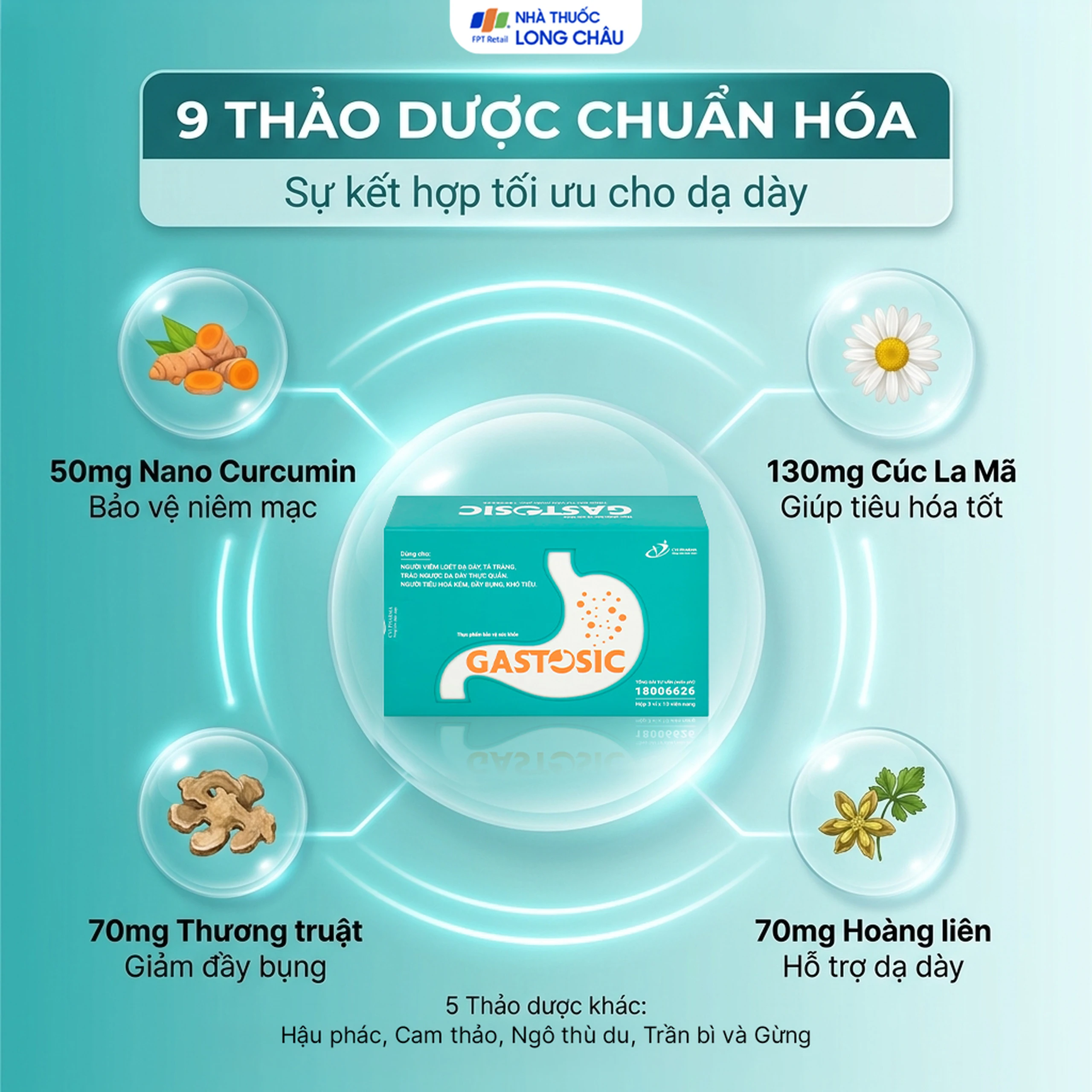 Viên giúp tiêu hóa Gastosic CVI (3 vỉ x 10 viên) 3