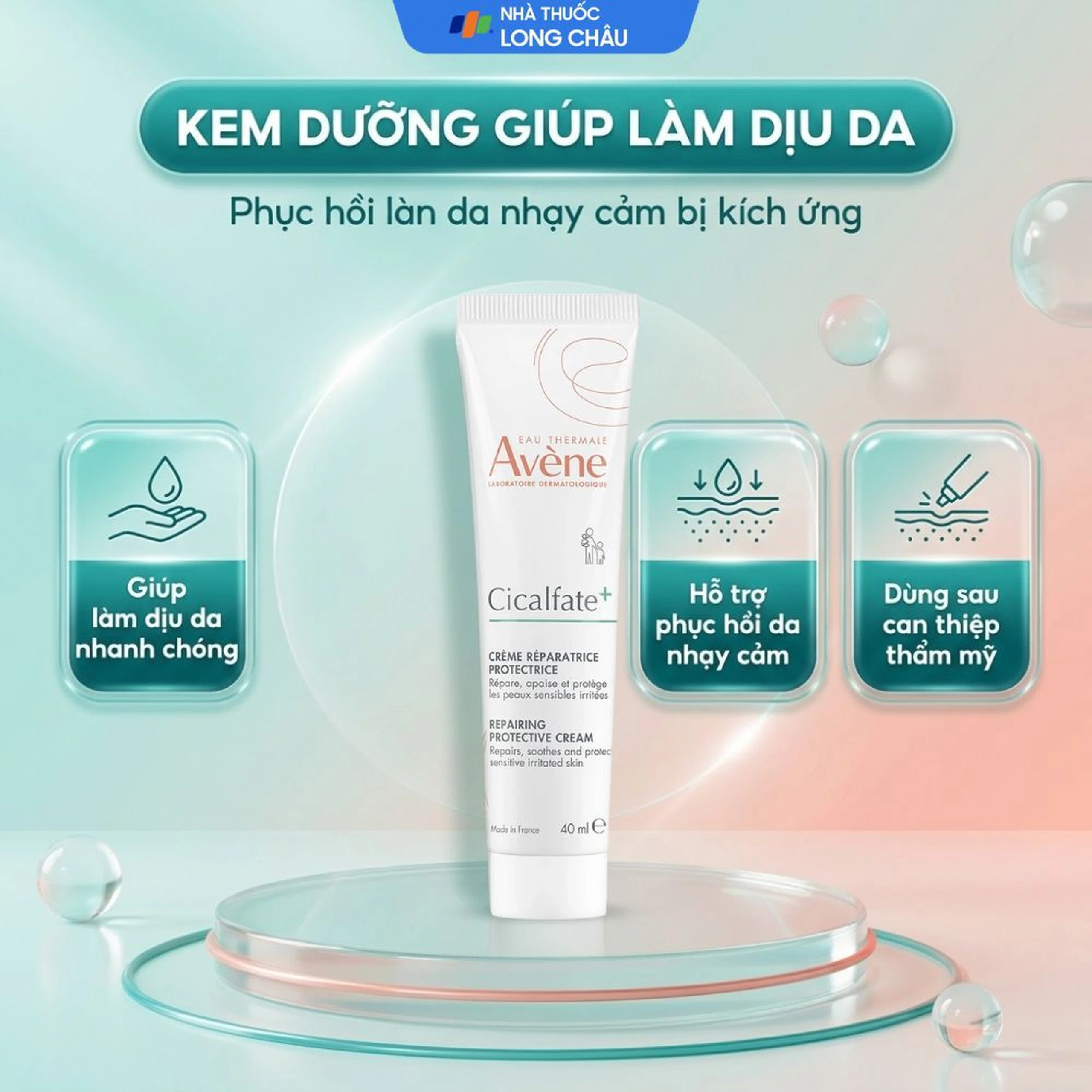 Kem bôi phục hồi da Avene Cicalfate Cream 40ml 2