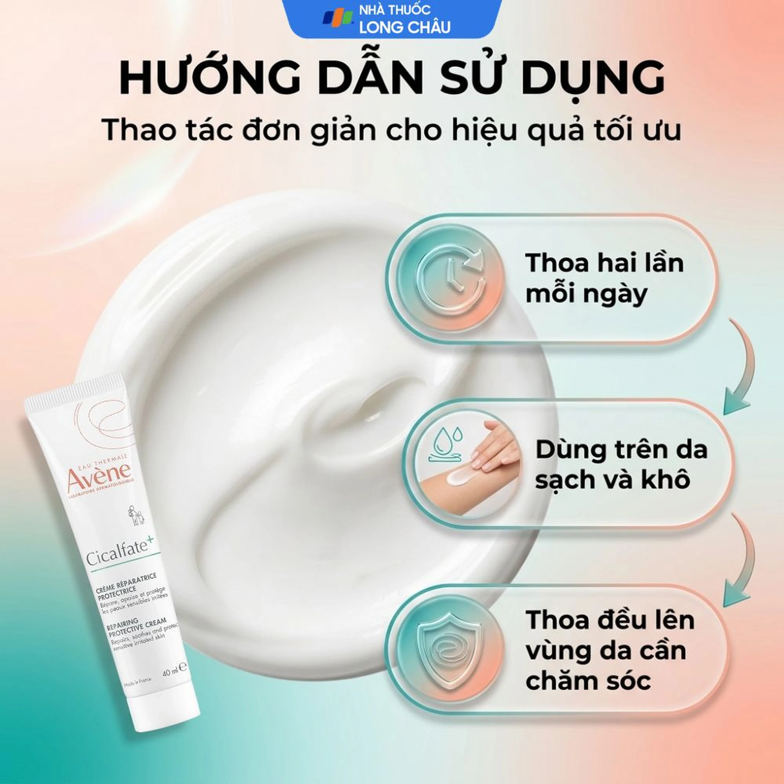 Kem bôi phục hồi da Avene Cicalfate Cream 40ml 5