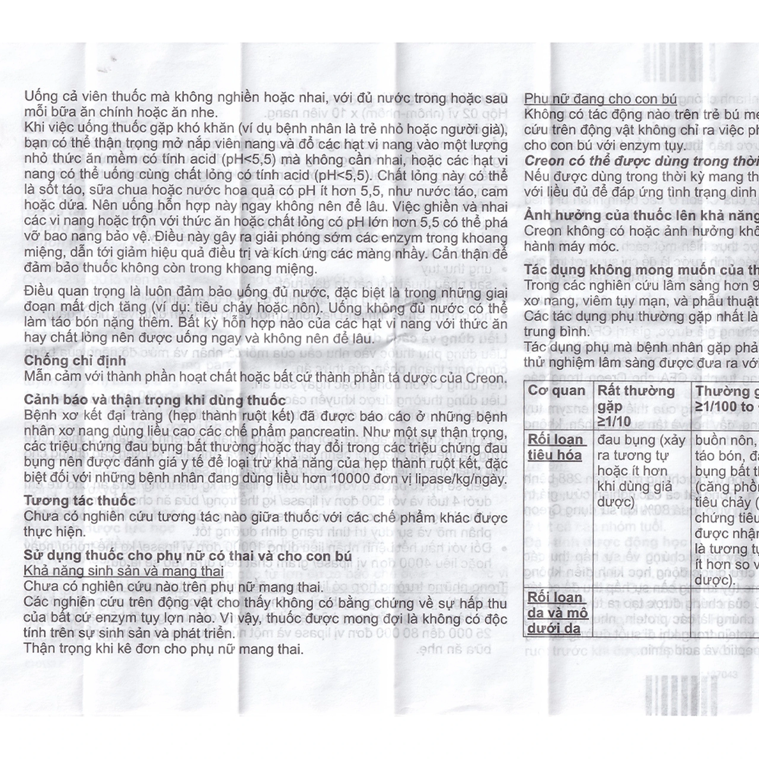 Thuốc Creon 25000 Abbott điều trị thiểu năng tụy ngoại tiết (20 viên)