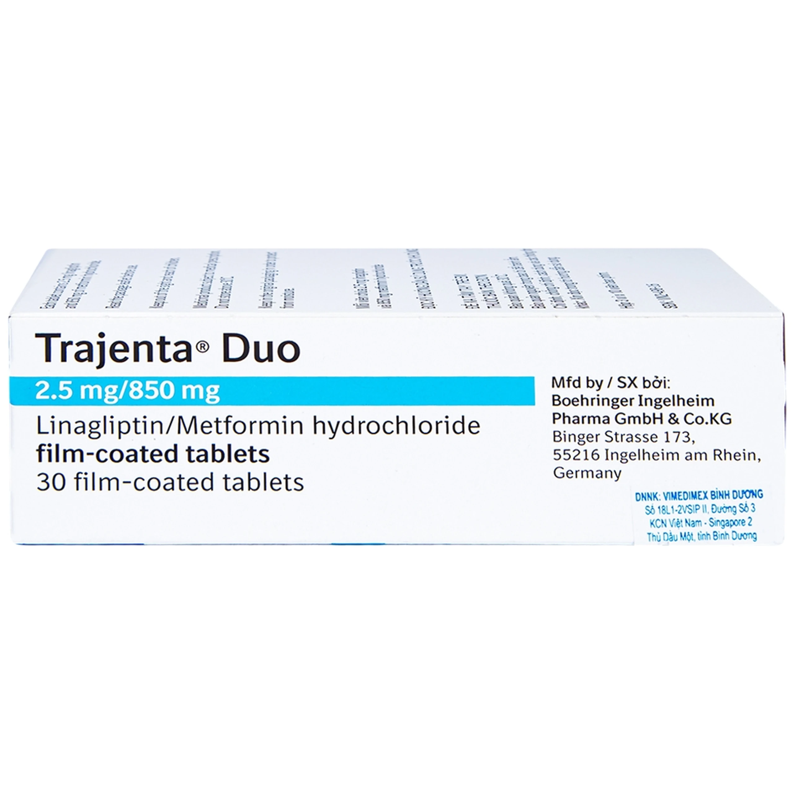 Thuốc Trajenta Duo 2.5mg/850mg Boehringer điều trị đái tháo đường típ 2 (30 viên)