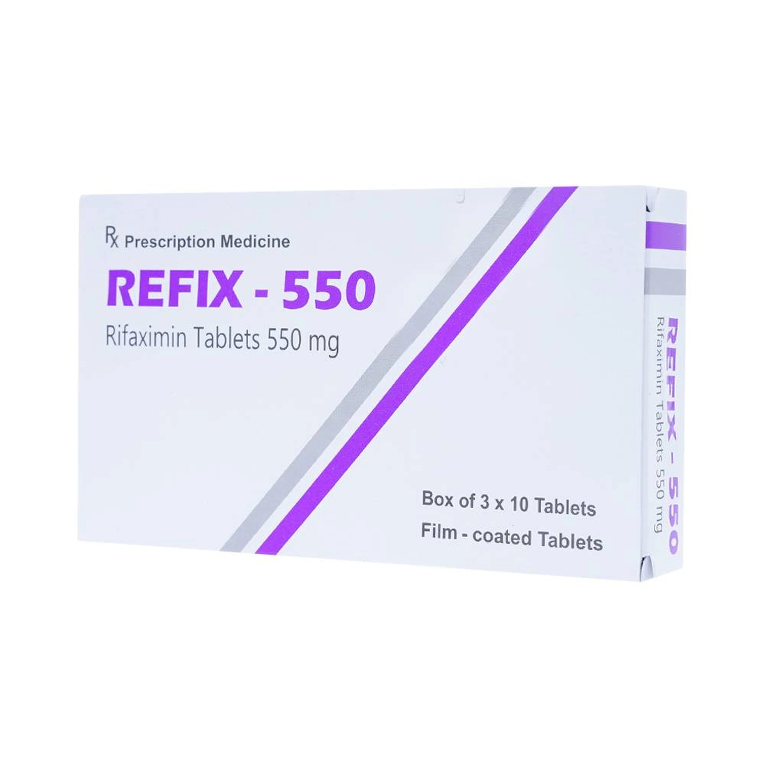 Thuốc Refix - 550 Atra điều trị chứng ruột kích thích với tiêu chảy (3 vỉ x 10 viên)