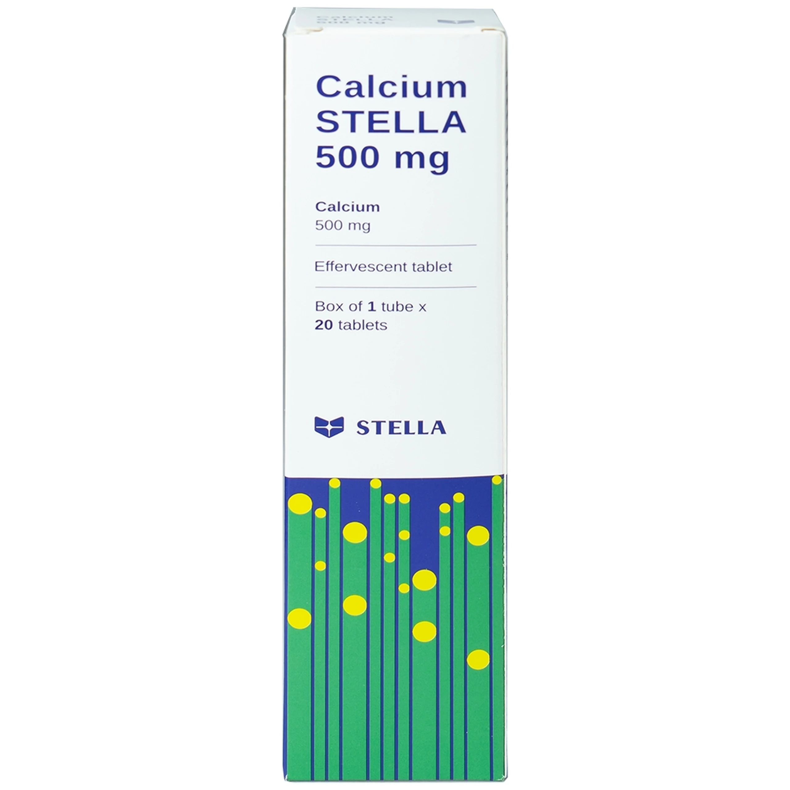 Viên sủi Calcium Stella 500mg phòng và hỗ trợ điều trị loãng xương (20 viên)