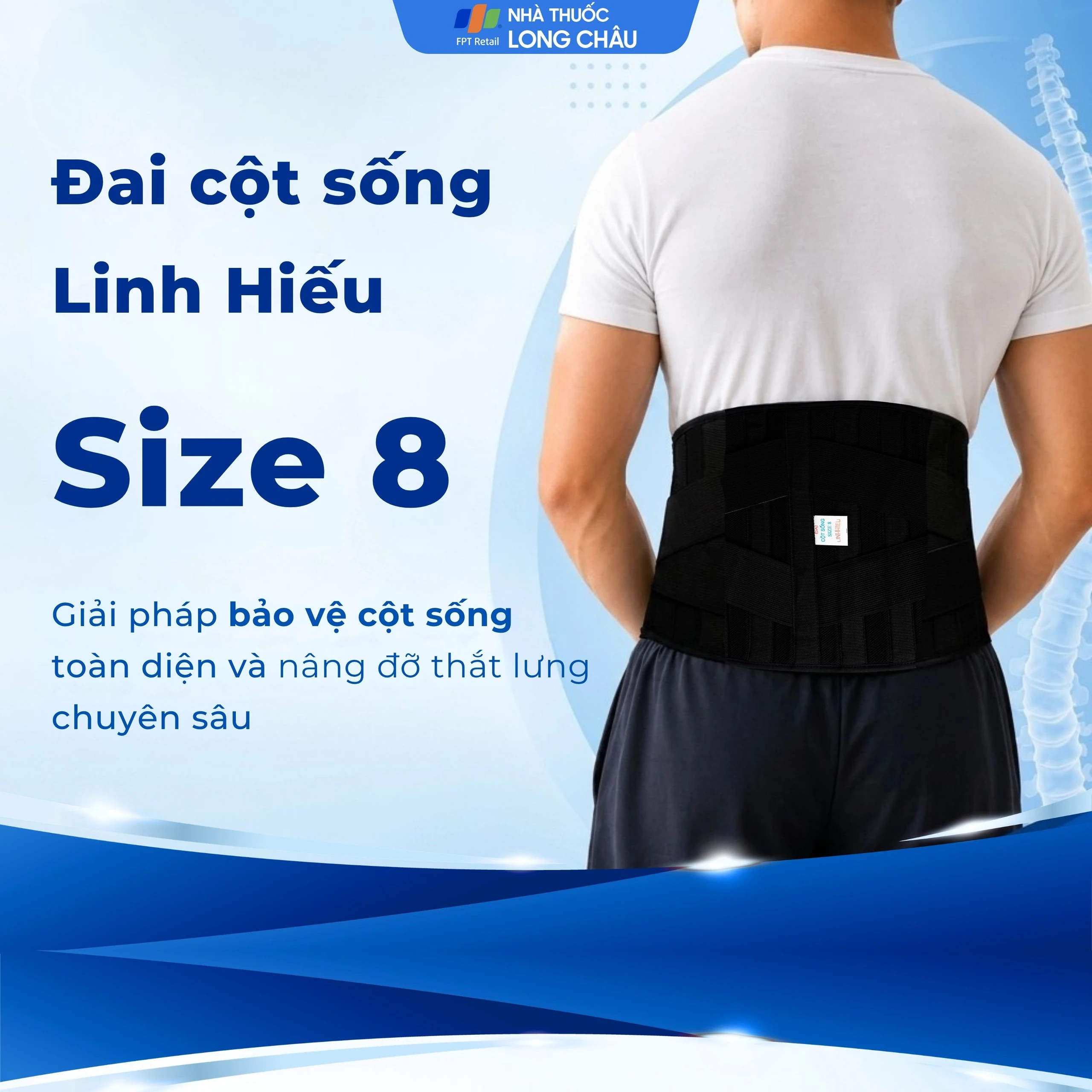 Đai cột sống size 8 Linh Hiếu 2