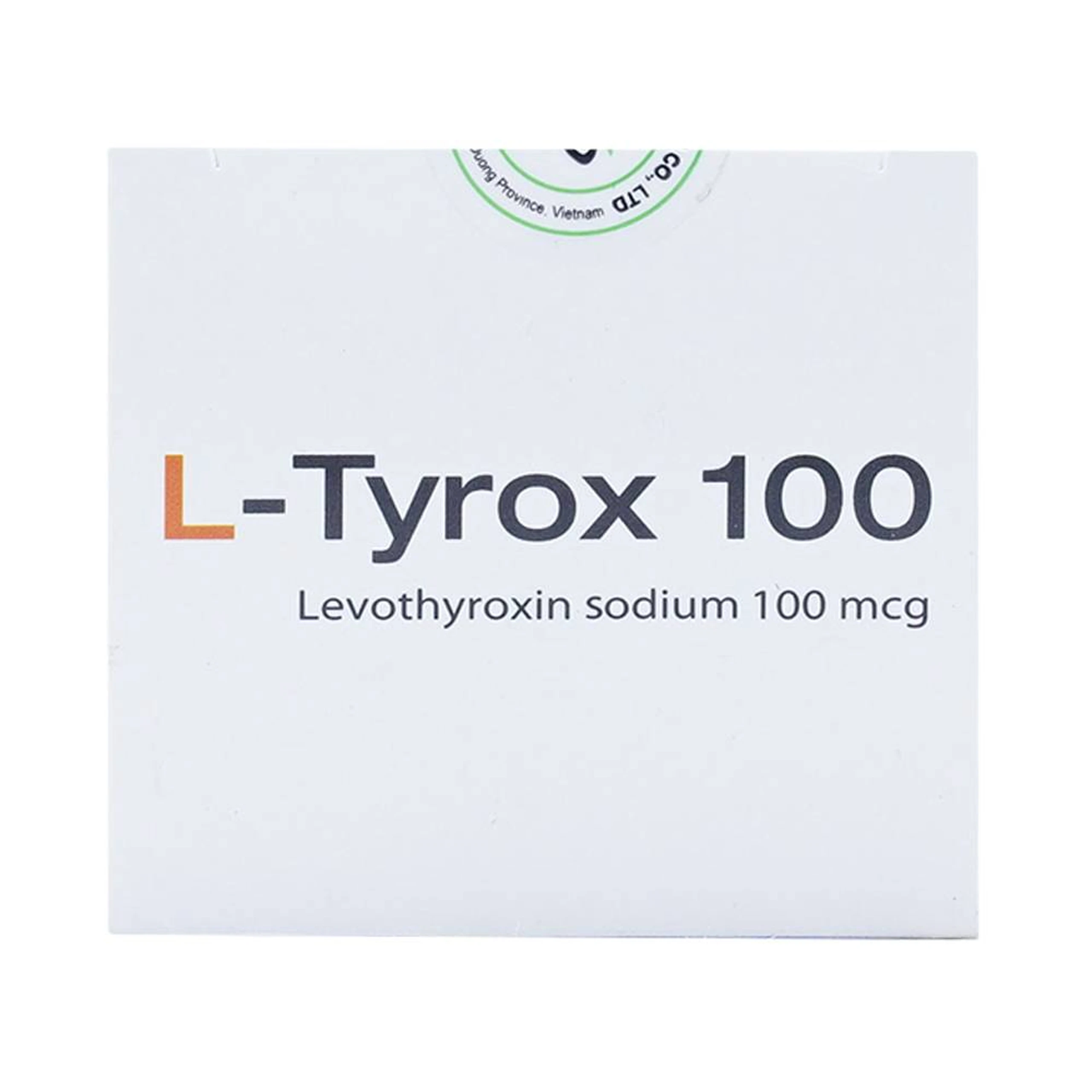 Thuốc L-Tyrox 100 DaviPharm điều trị hội chứng suy giáp (10 vỉ x 10 viên)