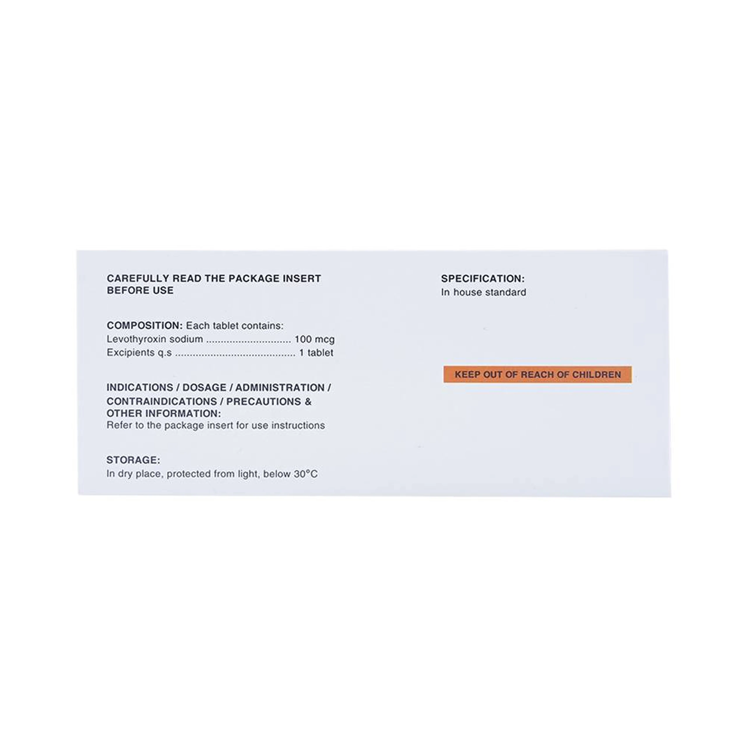 Thuốc L-Tyrox 100 DaviPharm điều trị hội chứng suy giáp (10 vỉ x 10 viên)