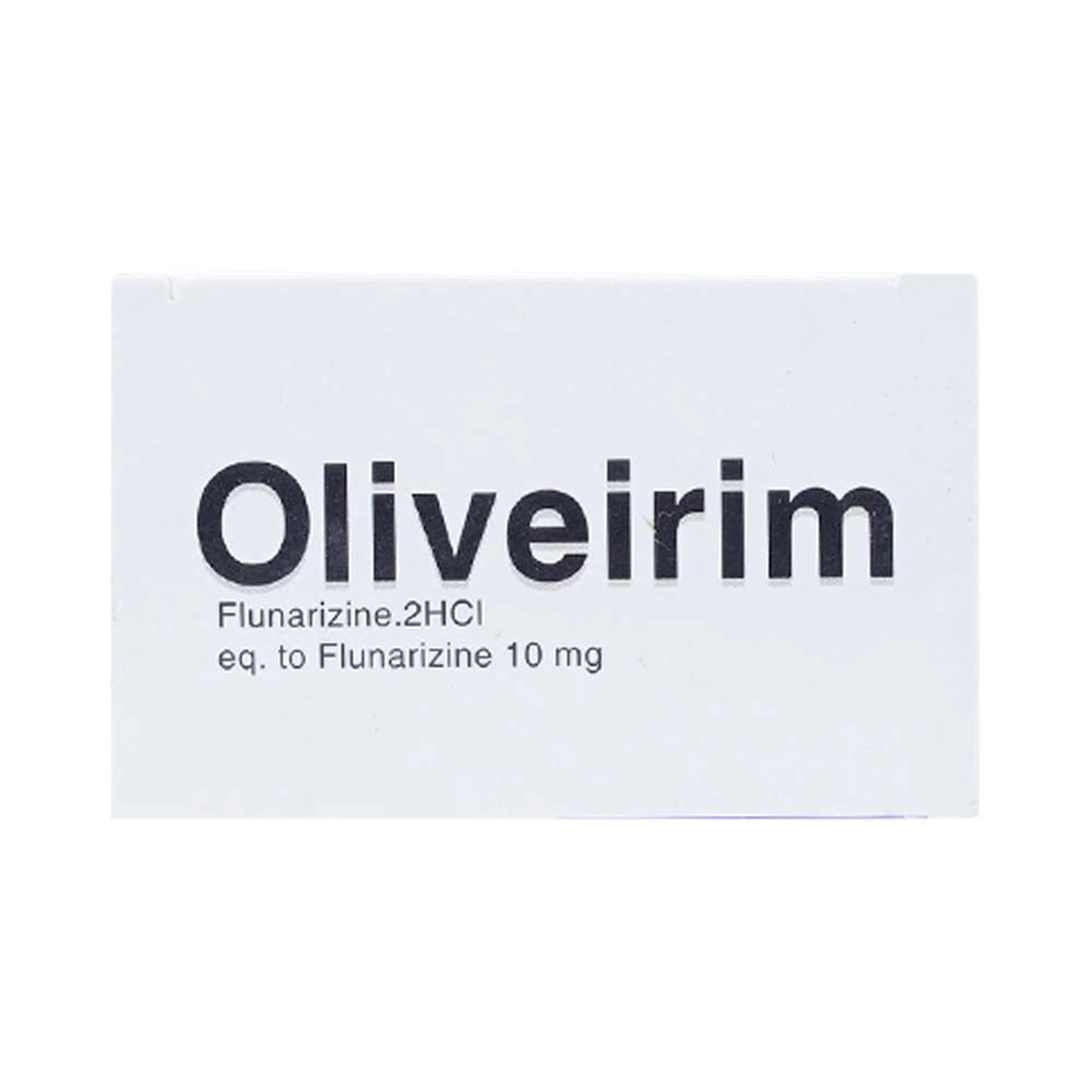 Viên nén Oliveirim 10mg DaViPharm dự phòng đau nửa đầu, điều trị chứng chóng mặt (6 vỉ x 10 viên) 