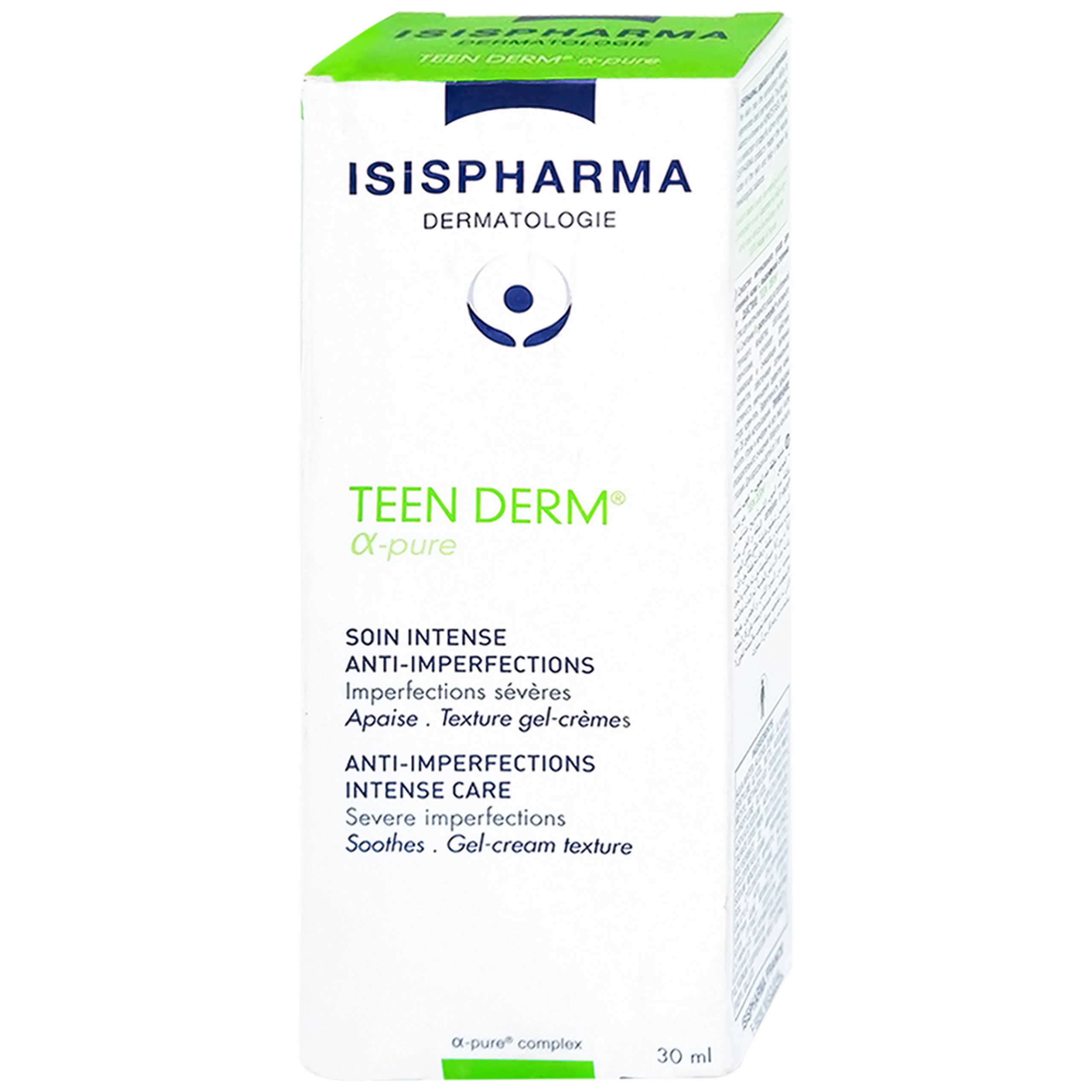 Kem dưỡng Isis Teen Derm Alpha Pure giảm mụn trứng cá (30ml)