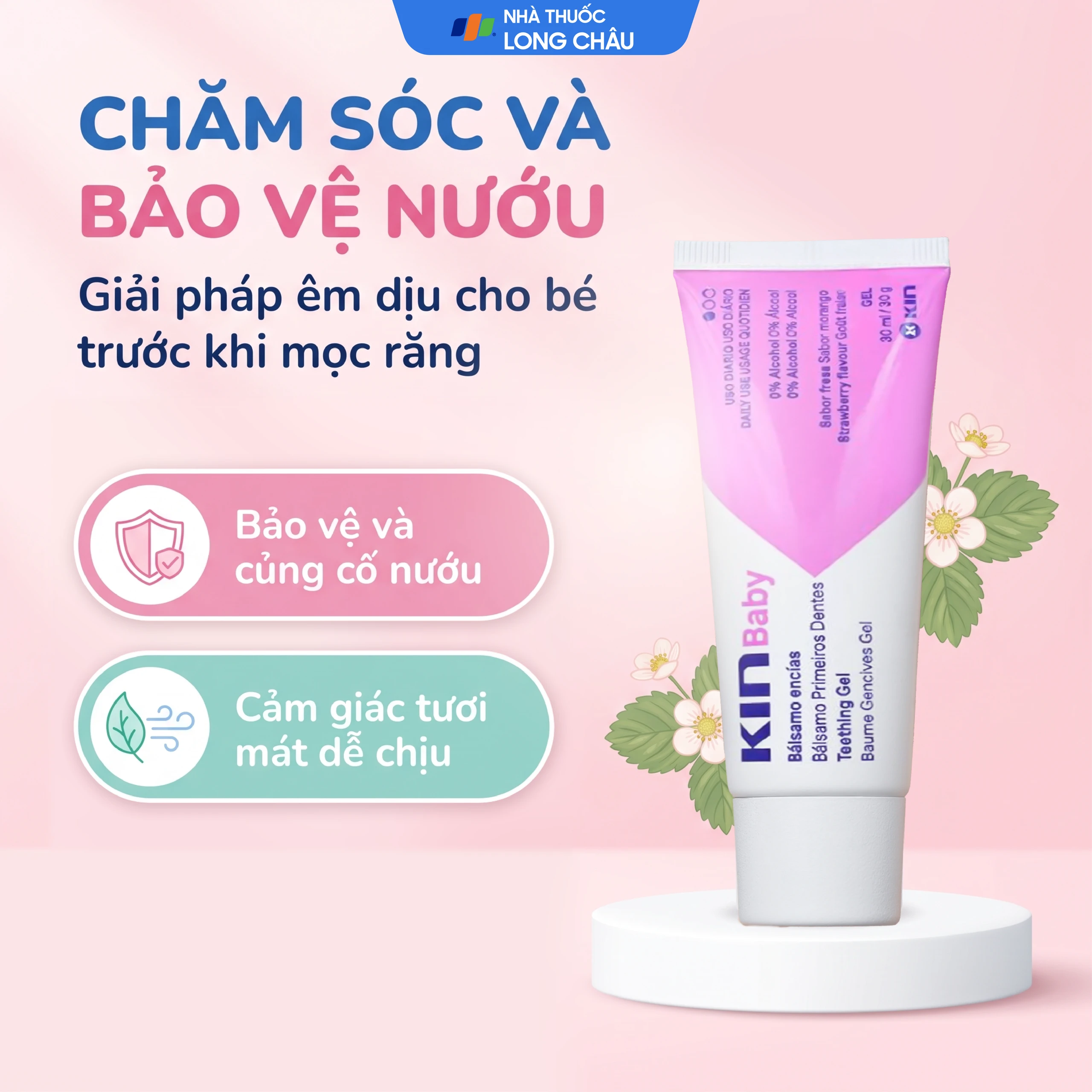 Gel bôi giảm đau mọc răng cho trẻ em Kin Baby Teething 30ml 2