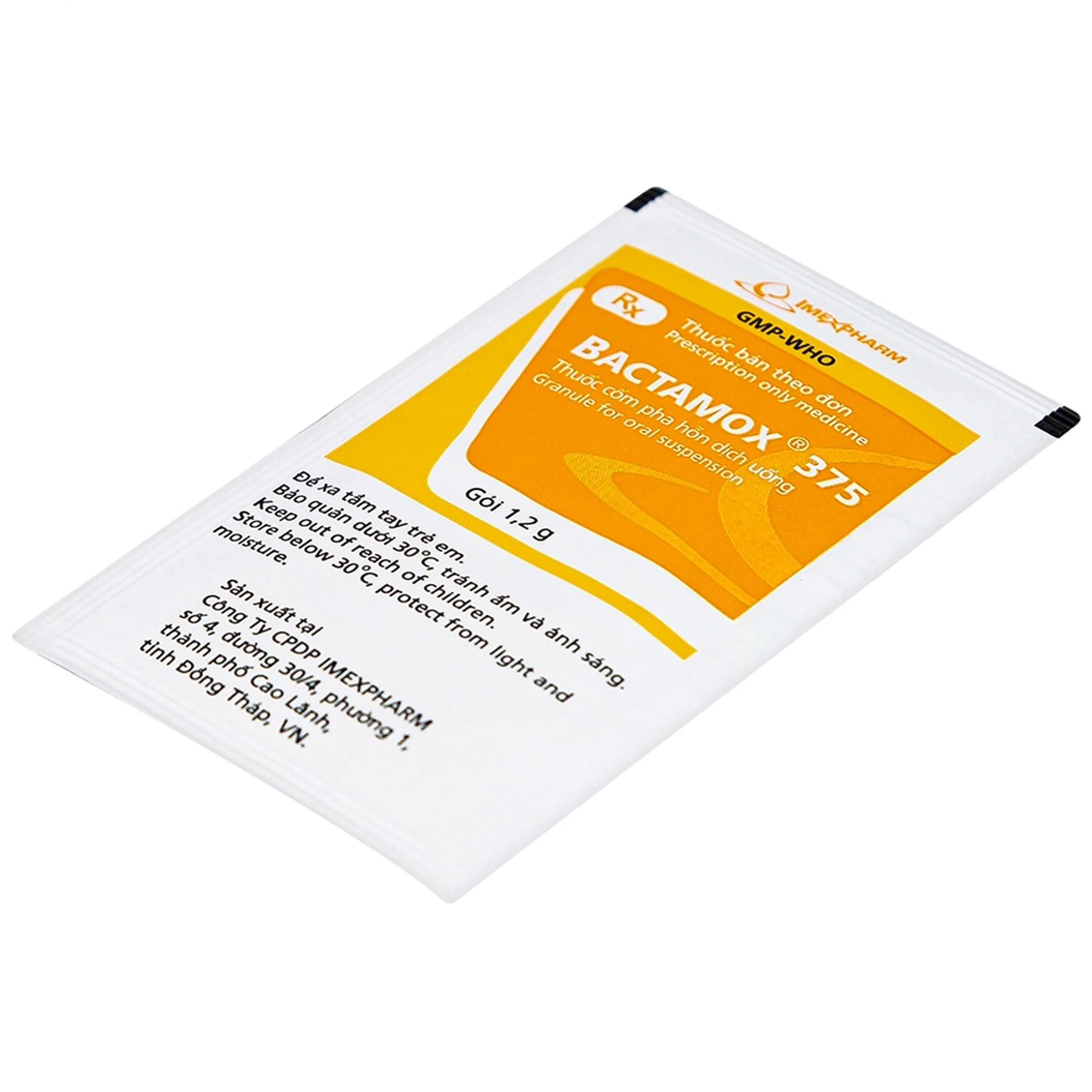 Thuốc cốm Bactamox 375 Imexpharm điều trị nhiễm khuẩn (12 gói)