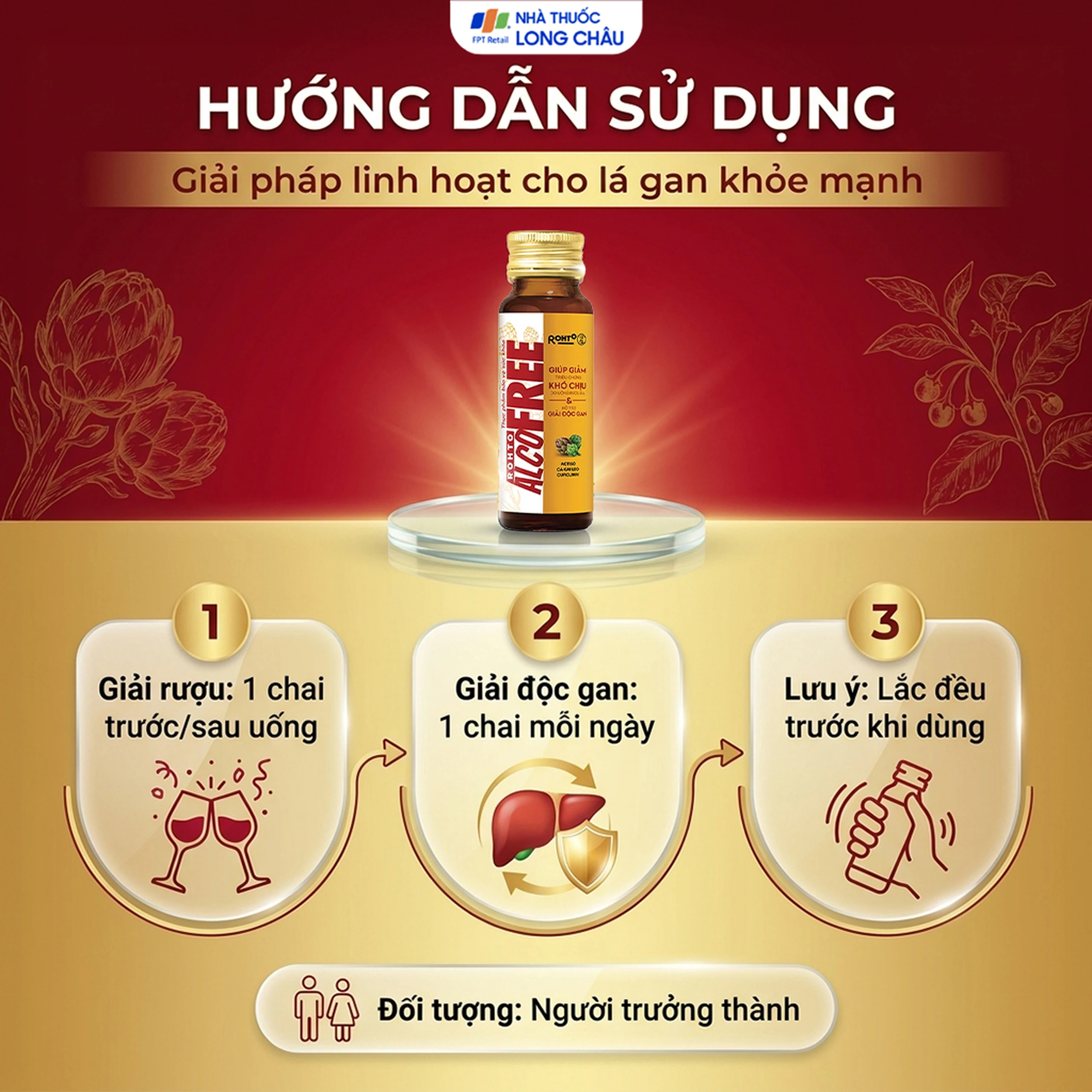 Hỗ trợ hạn chế tác hại của rượu bia Alcofree Rohto (50ml) 5