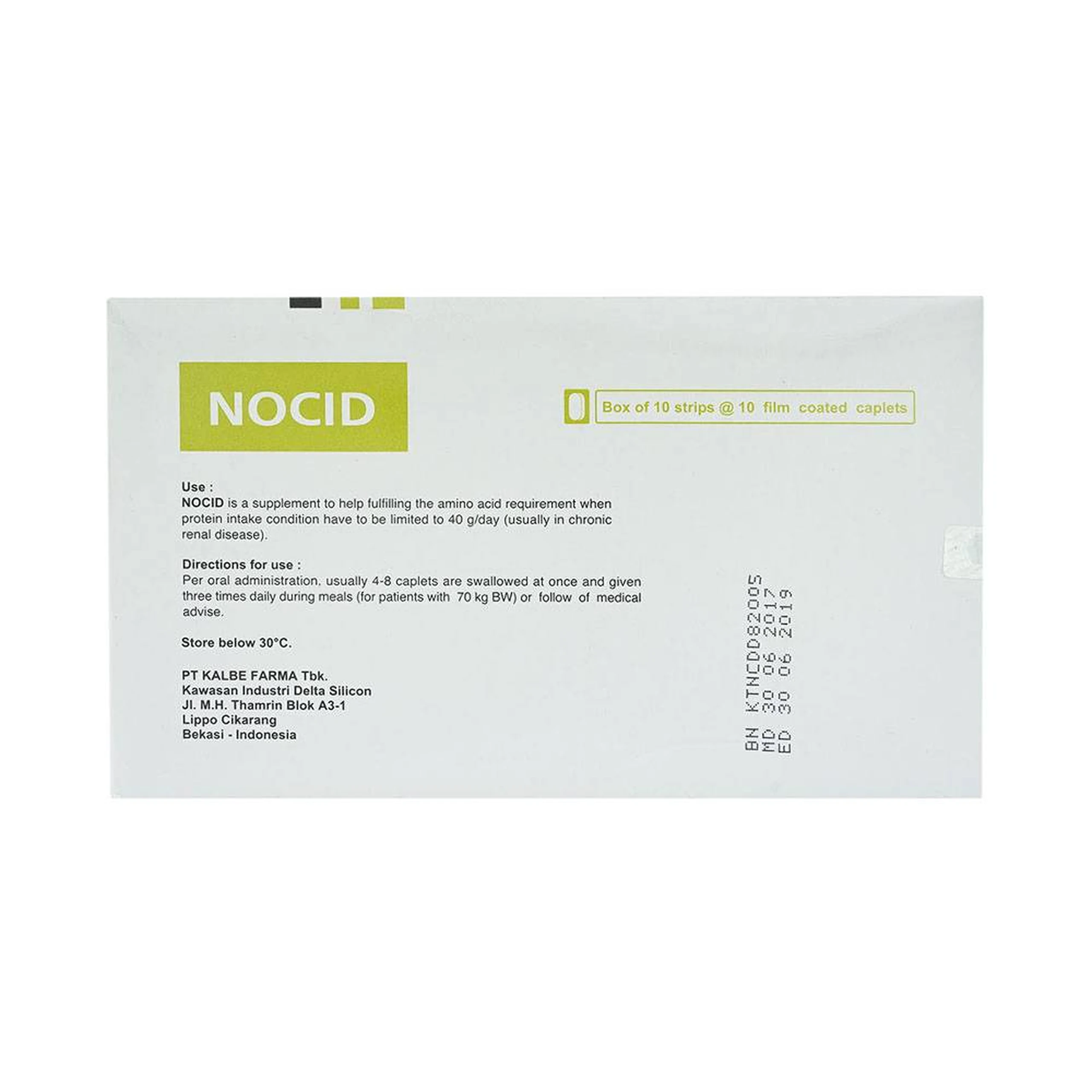 Viên uống Nocid Kalbe bổ sung acid amin cho cơ thể (10 vỉ x 10 viên) 7