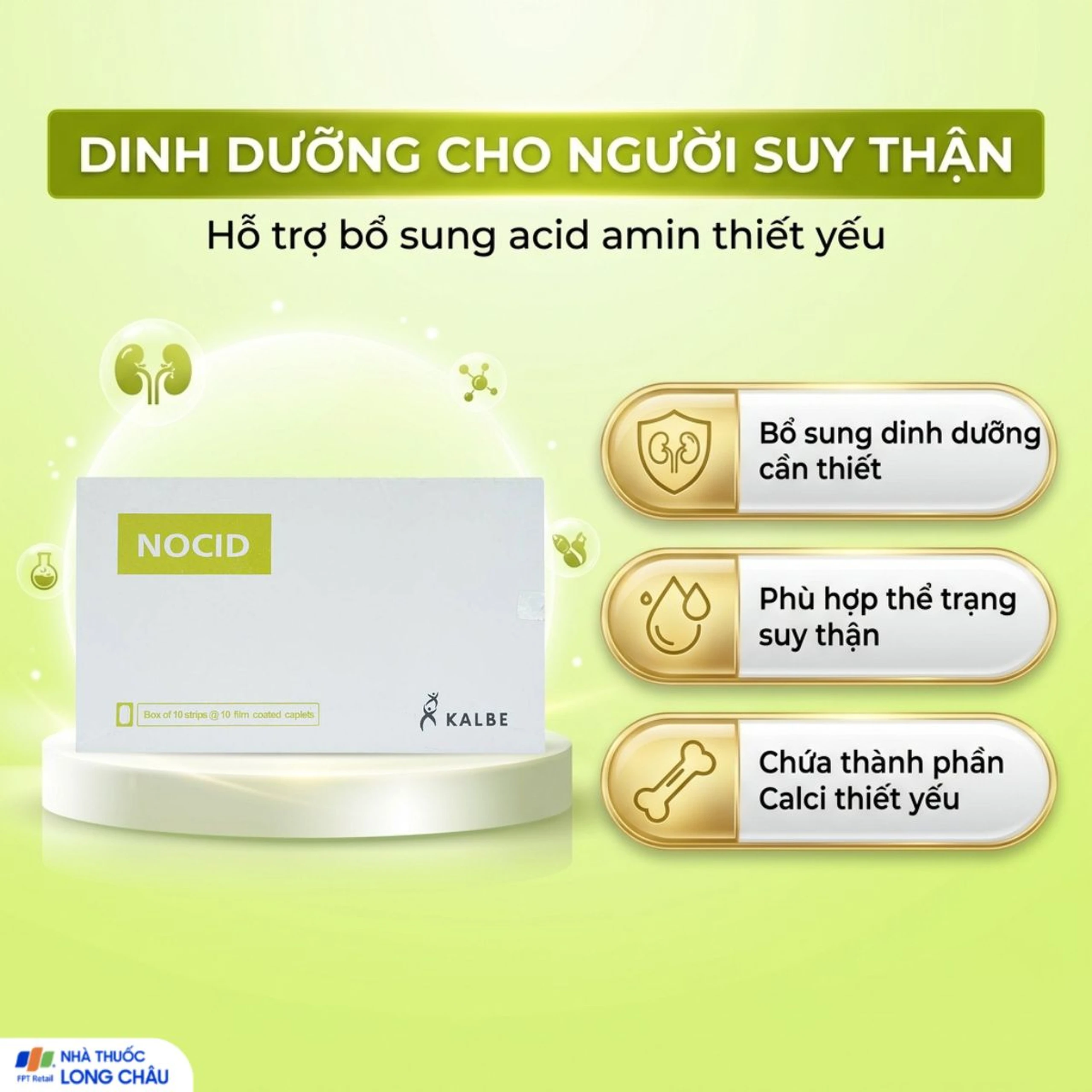 Viên uống Nocid Kalbe bổ sung acid amin cho cơ thể (10 vỉ x 10 viên) 3