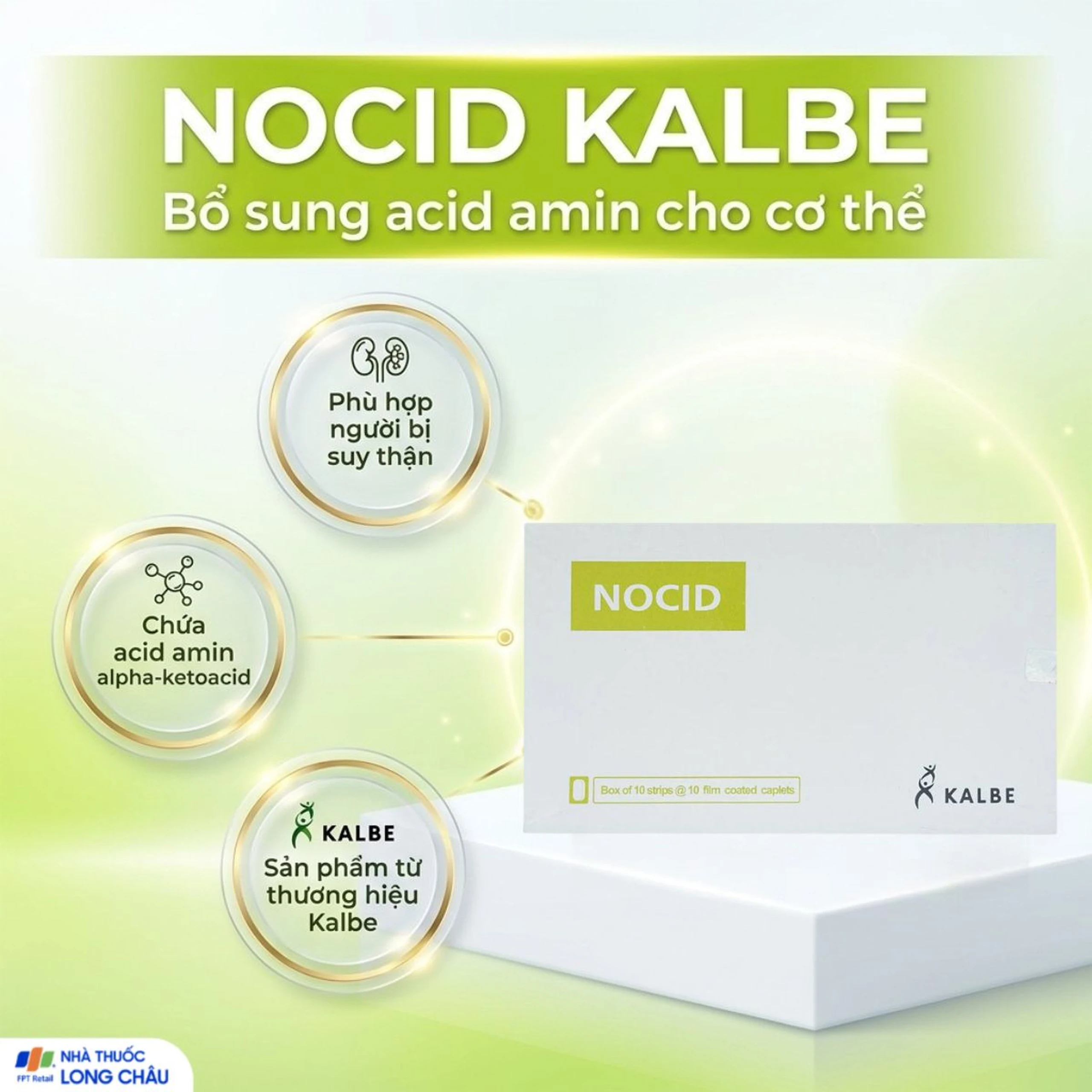Viên uống Nocid Kalbe bổ sung acid amin cho cơ thể (10 vỉ x 10 viên) 2